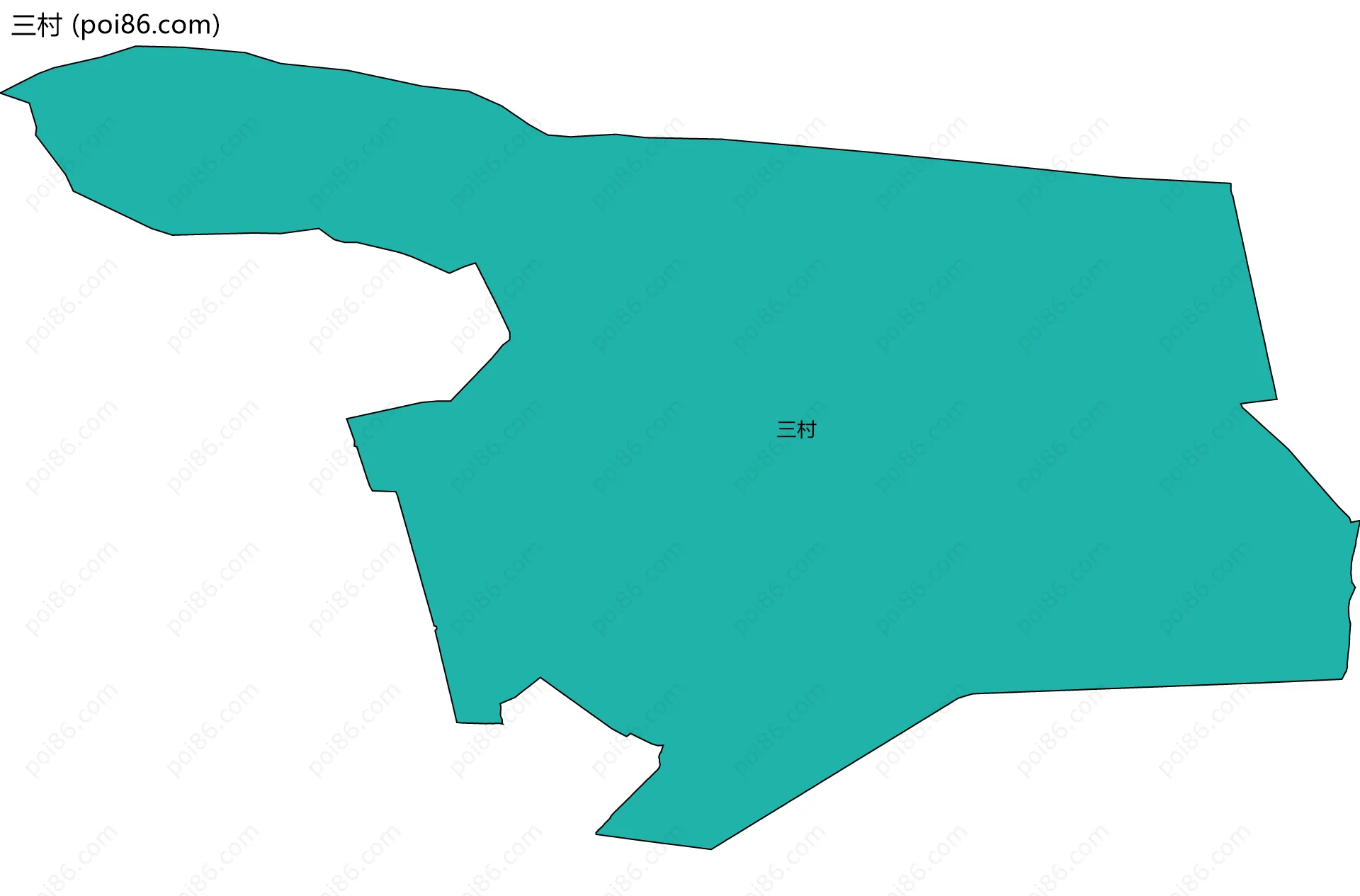 三村边界地图