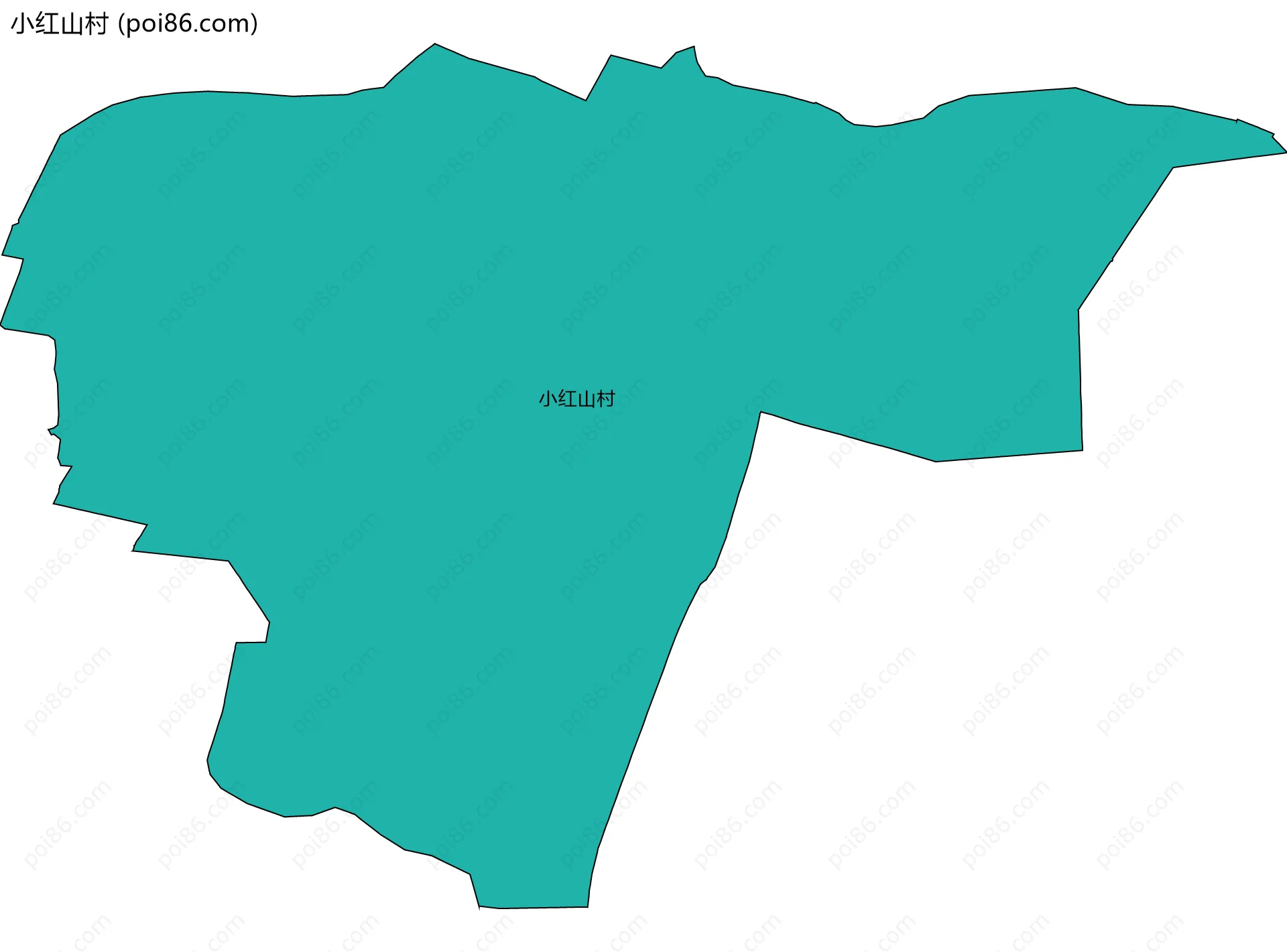 小红山村边界地图