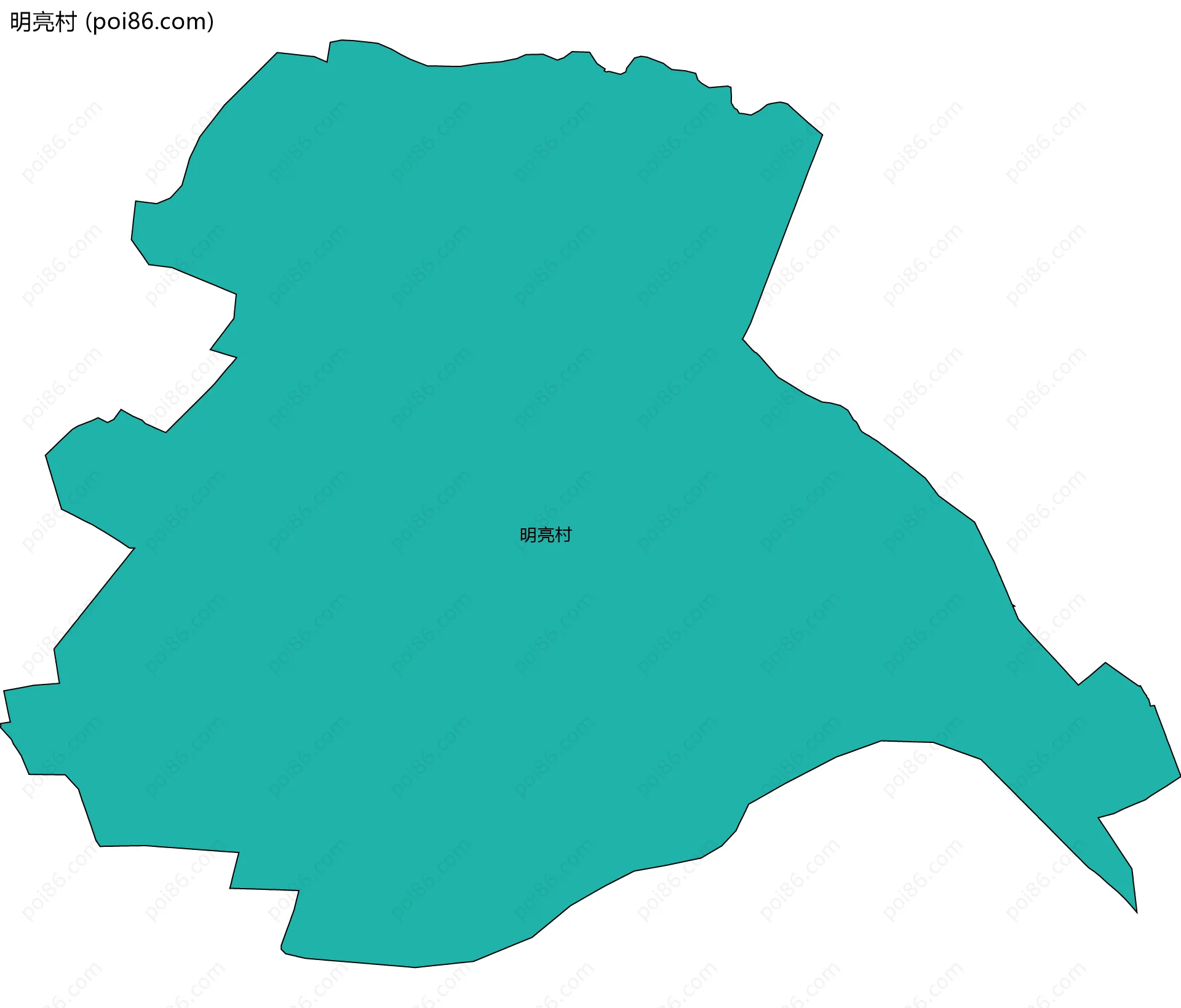 明亮村边界地图