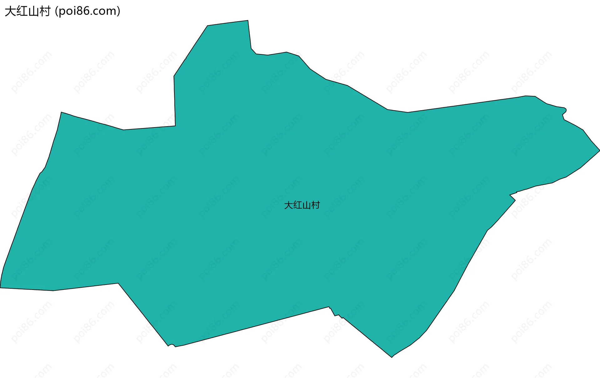 大红山村边界地图