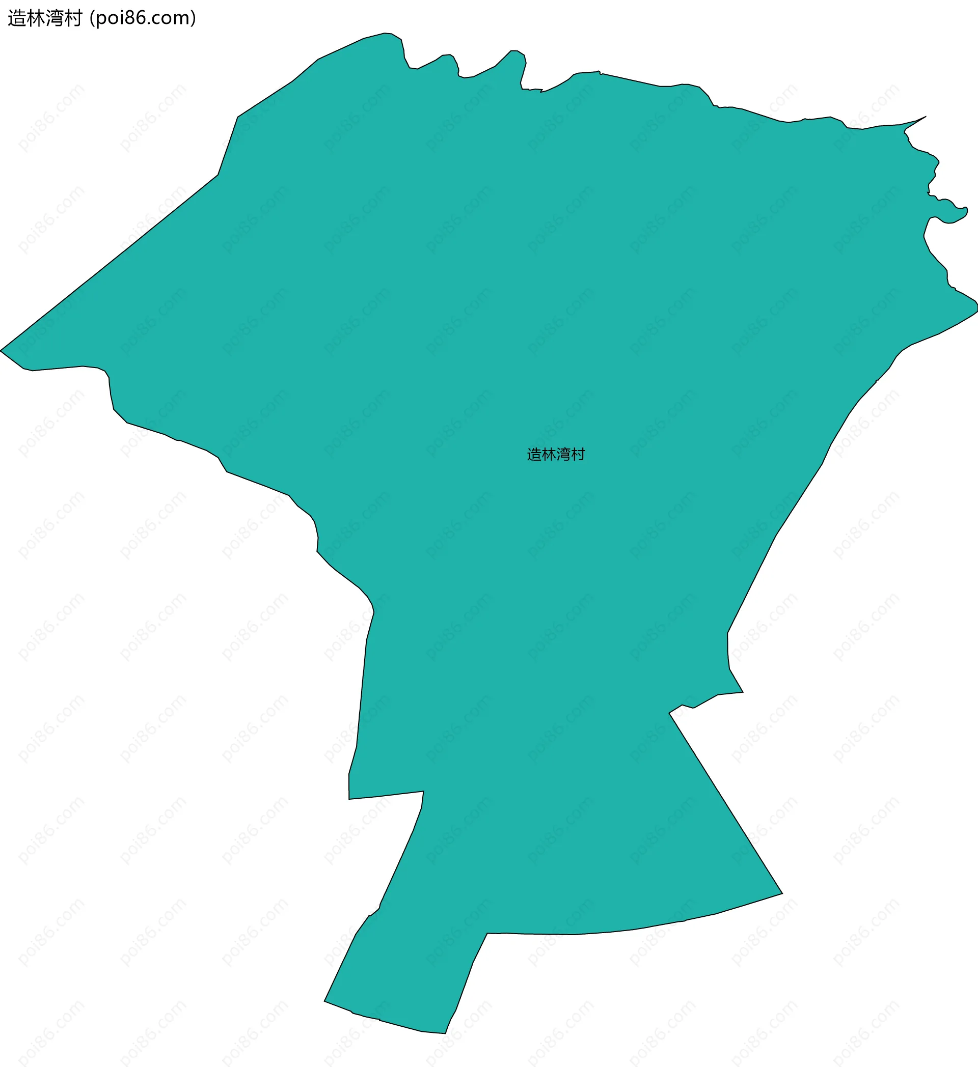 造林湾村边界地图