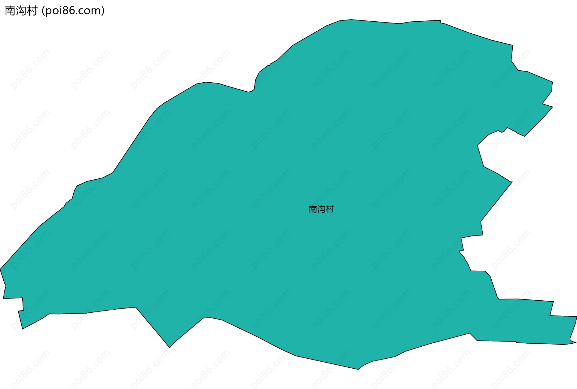 南沟村边界地图