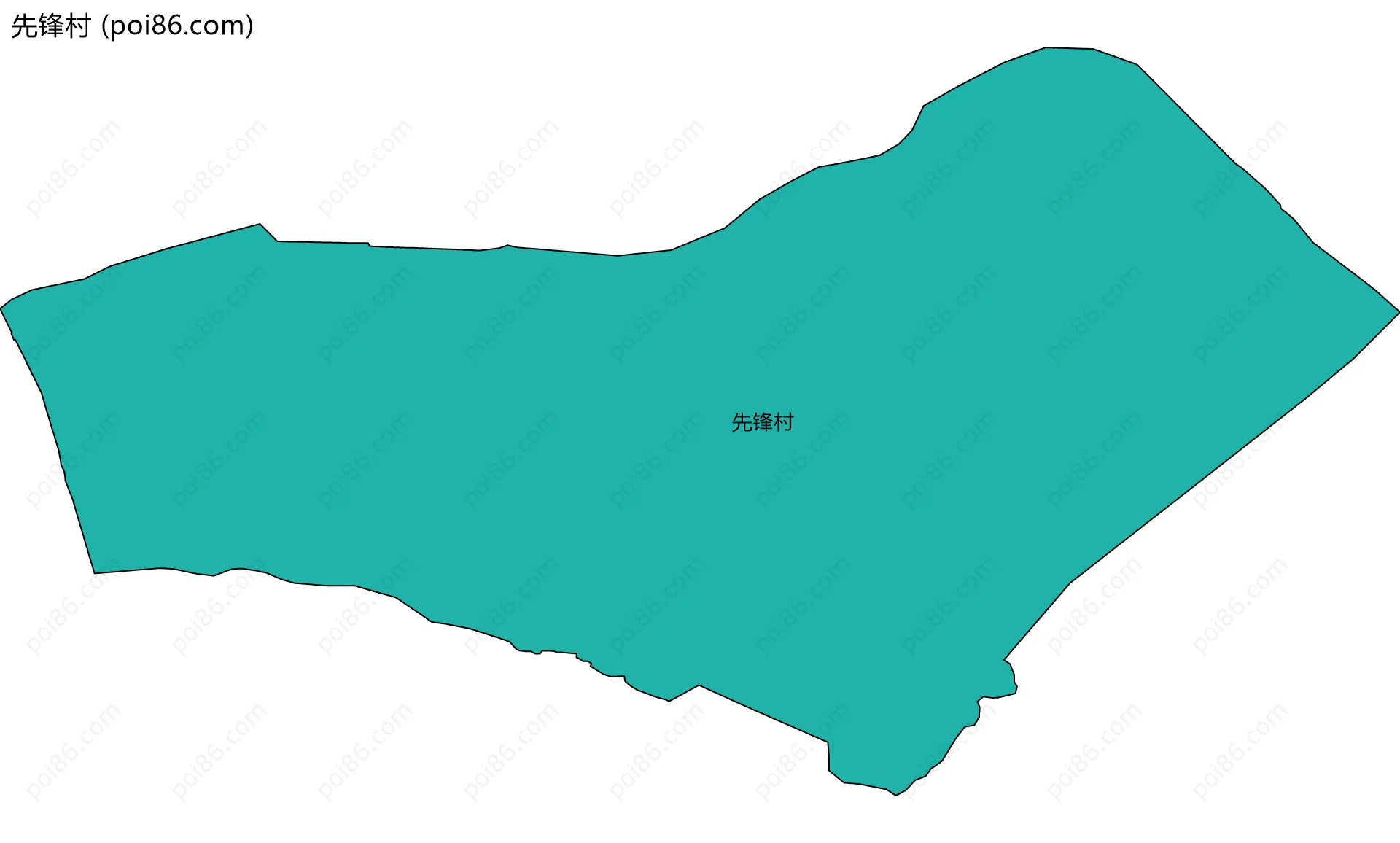 先锋村边界地图