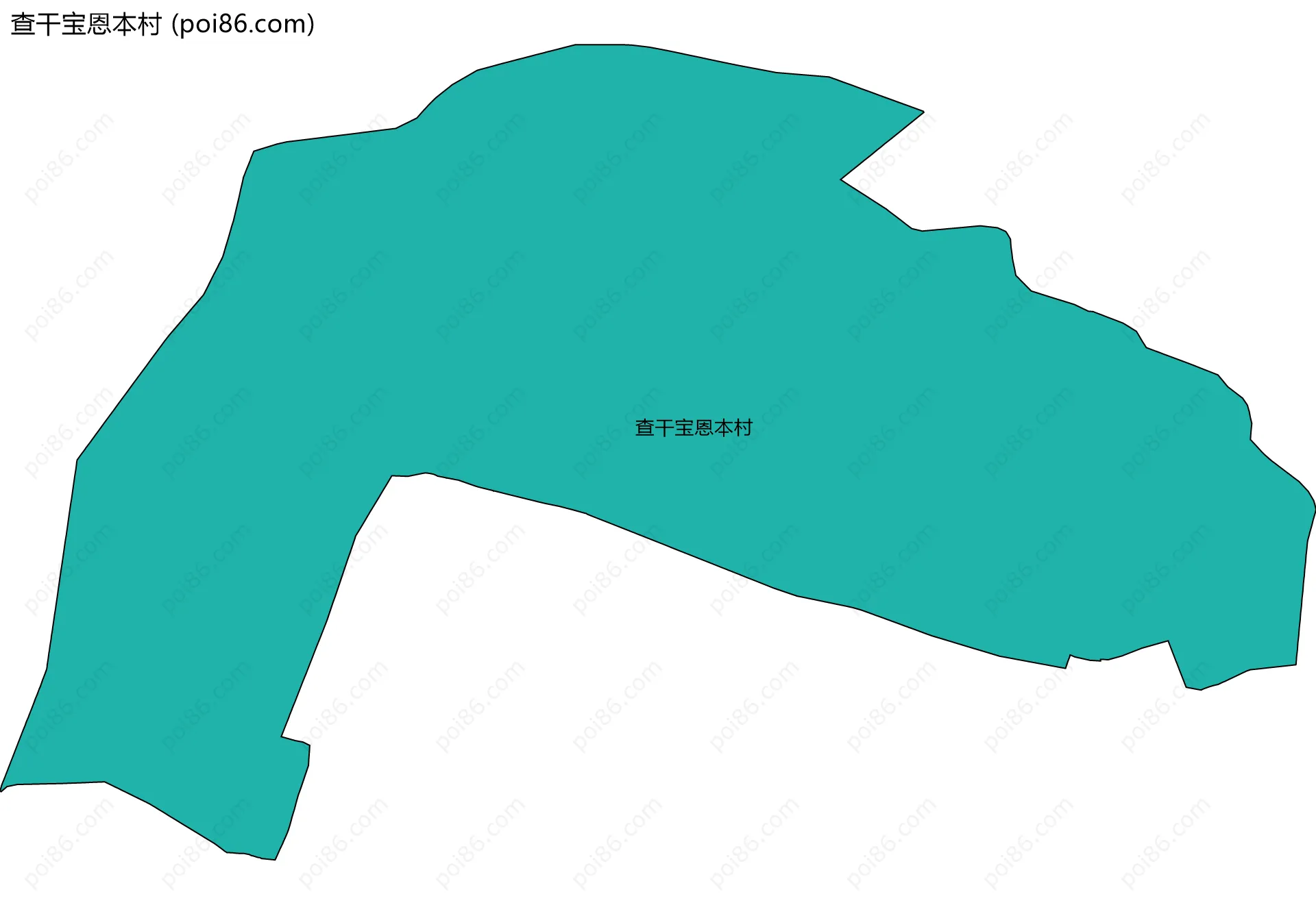 查干宝恩本村边界地图