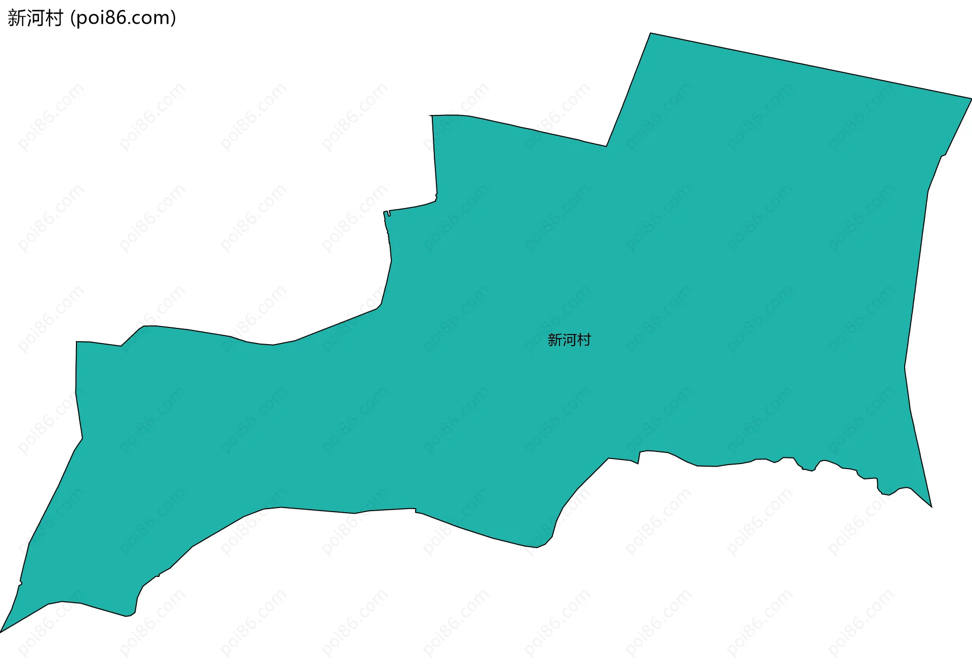 新河村边界地图