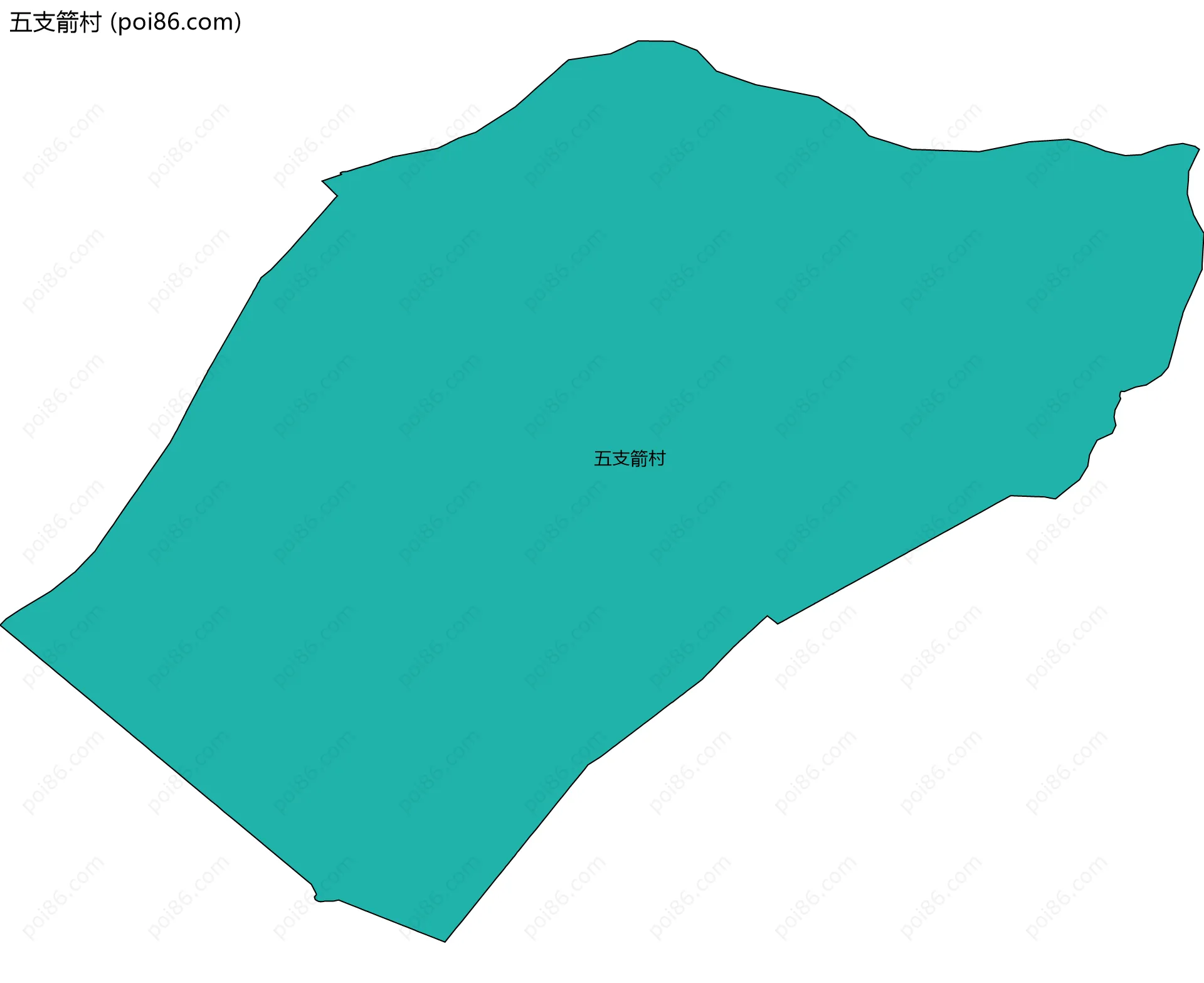 五支箭村边界地图