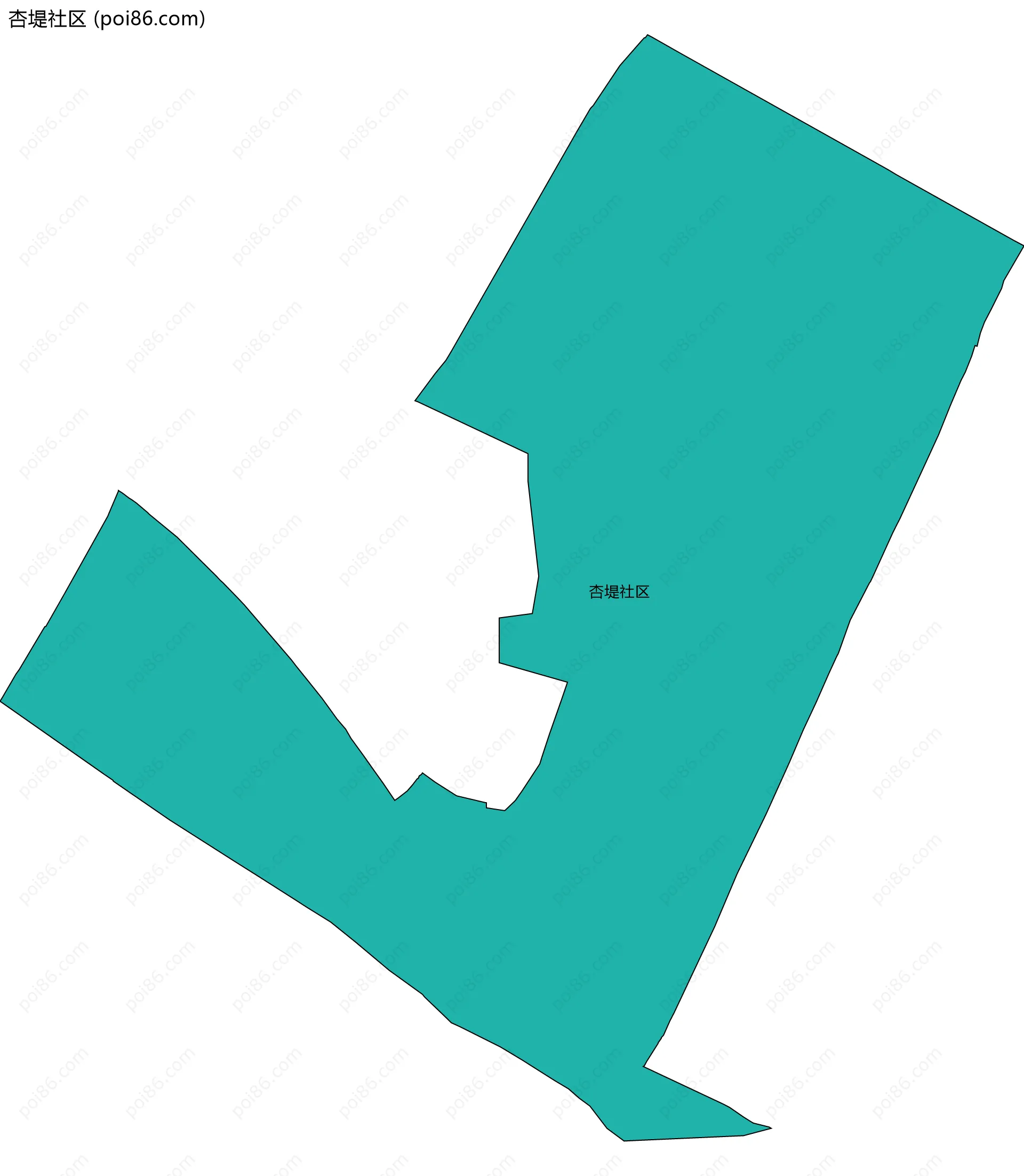 杏堤社区边界地图