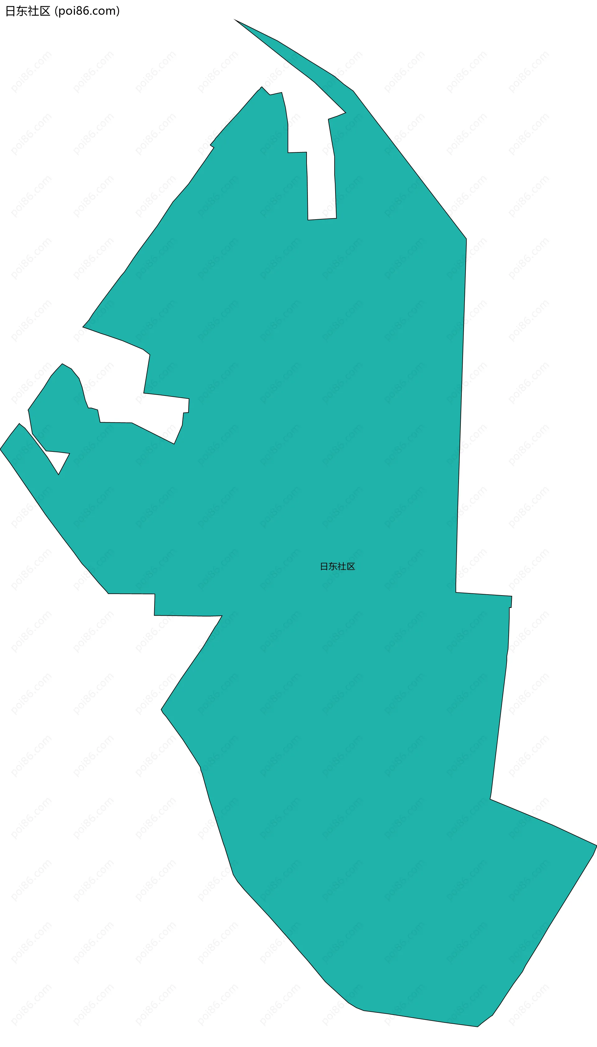 日东社区边界地图