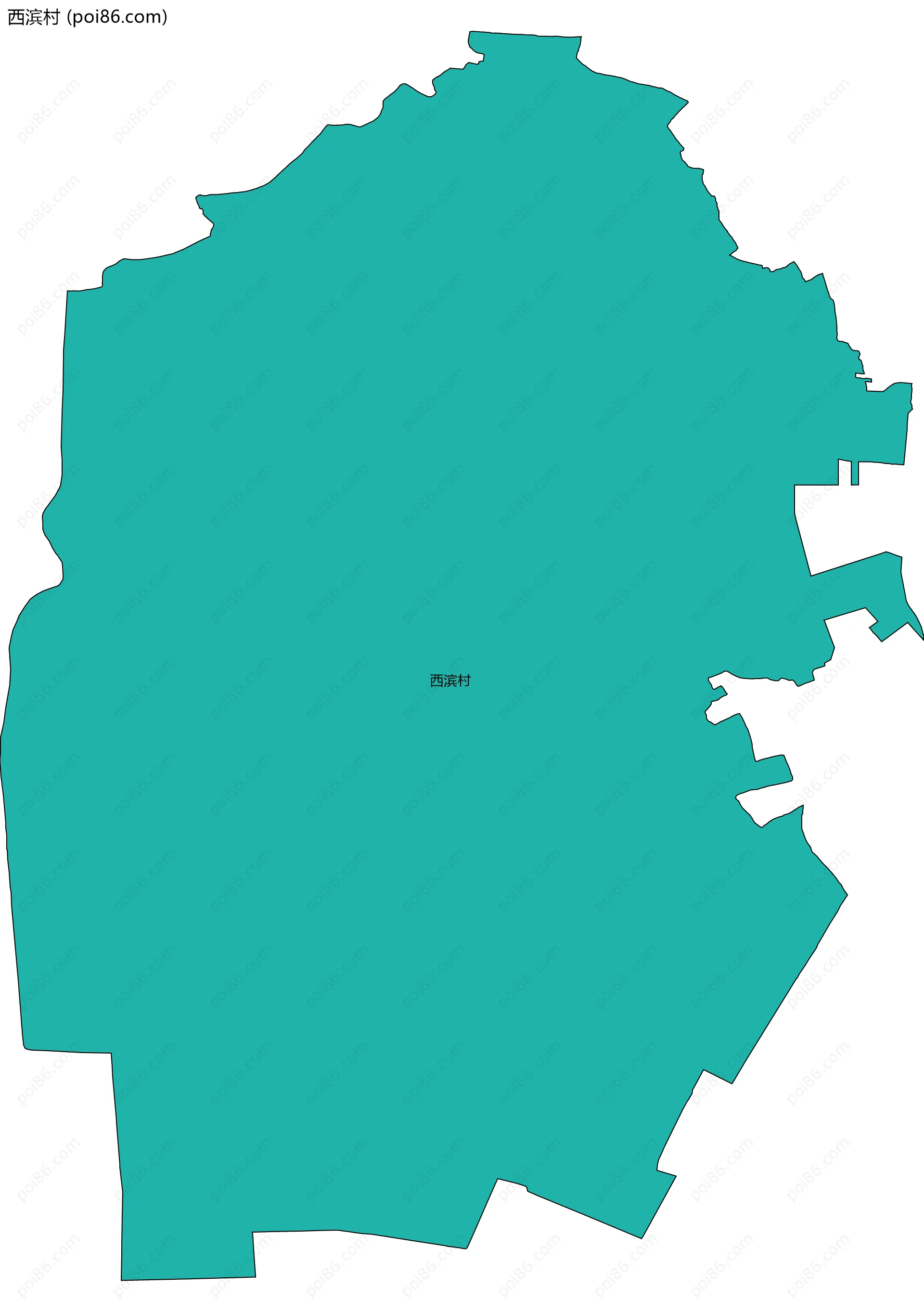 西滨村边界地图