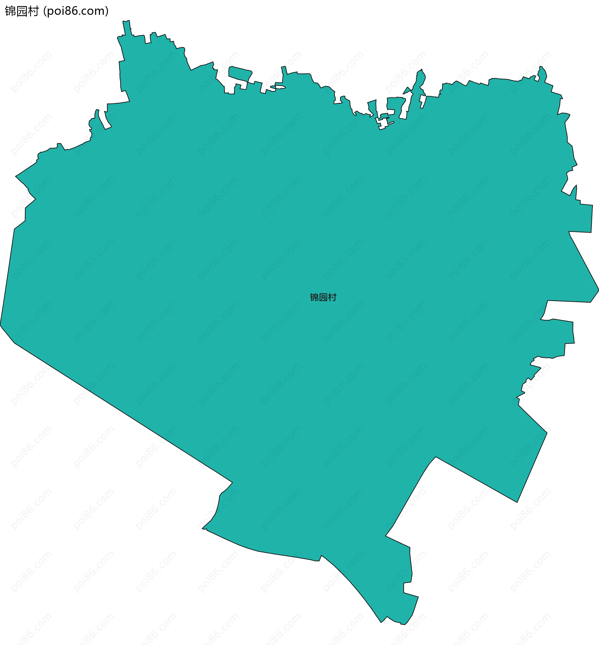 锦园村边界地图