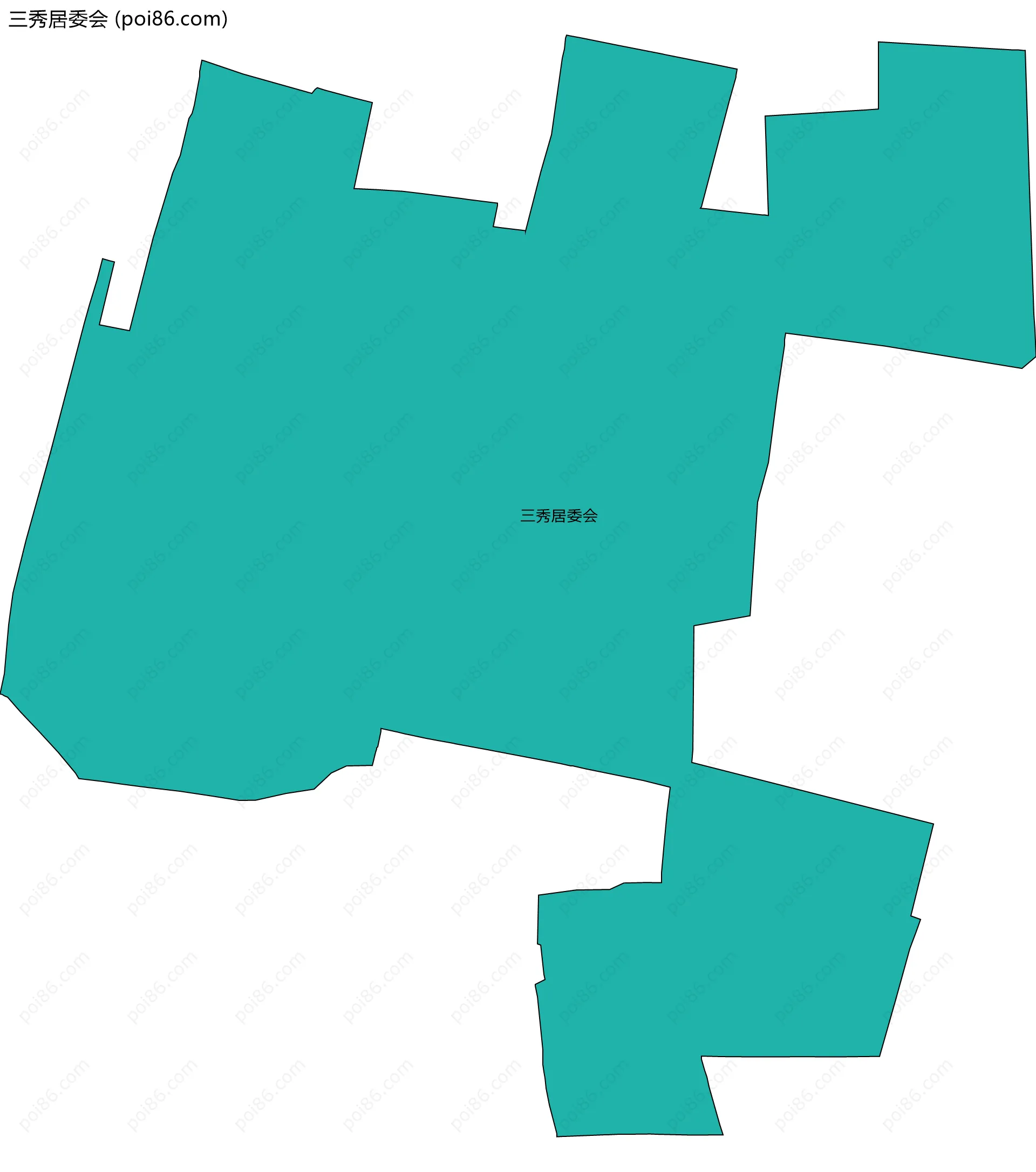 三秀居委会边界地图