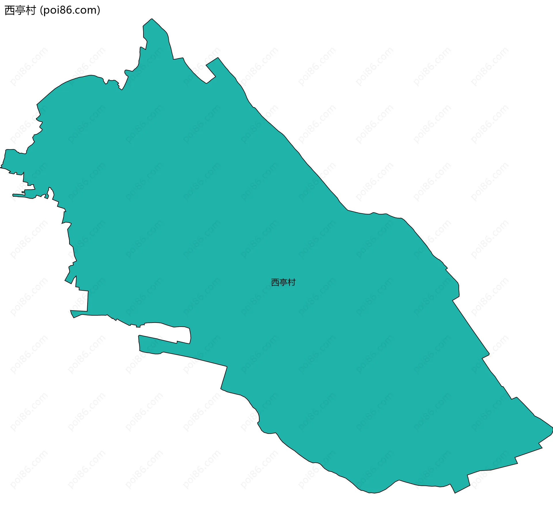 西亭村边界地图