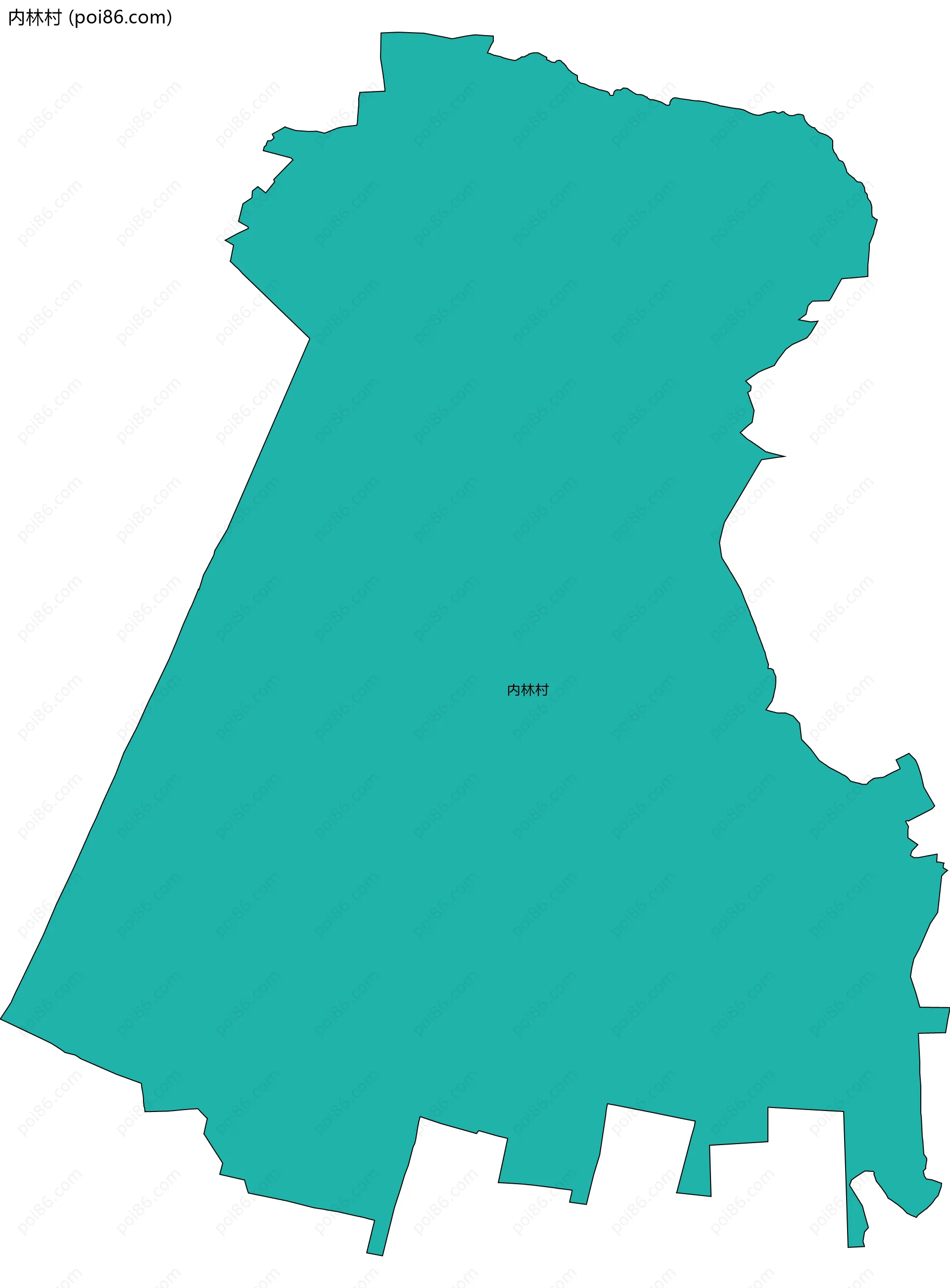 内林村边界地图