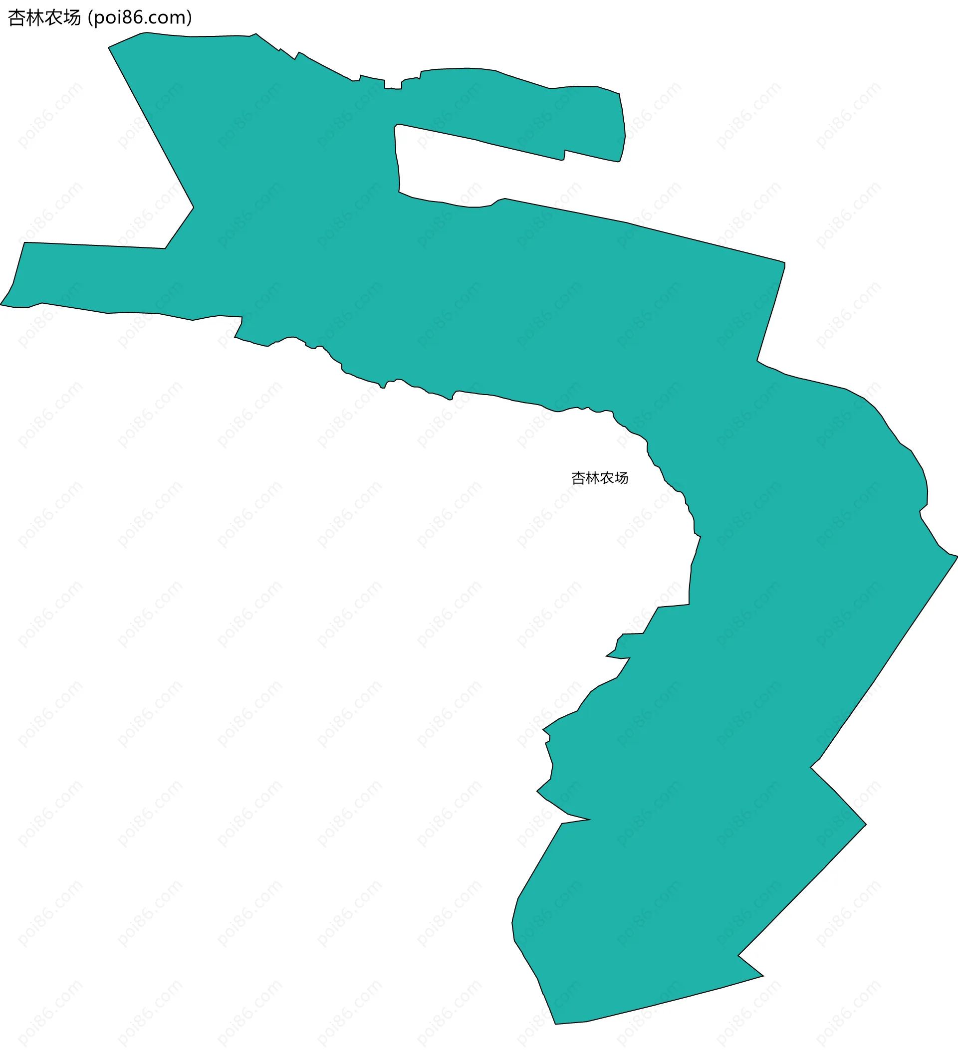 杏林农场边界地图