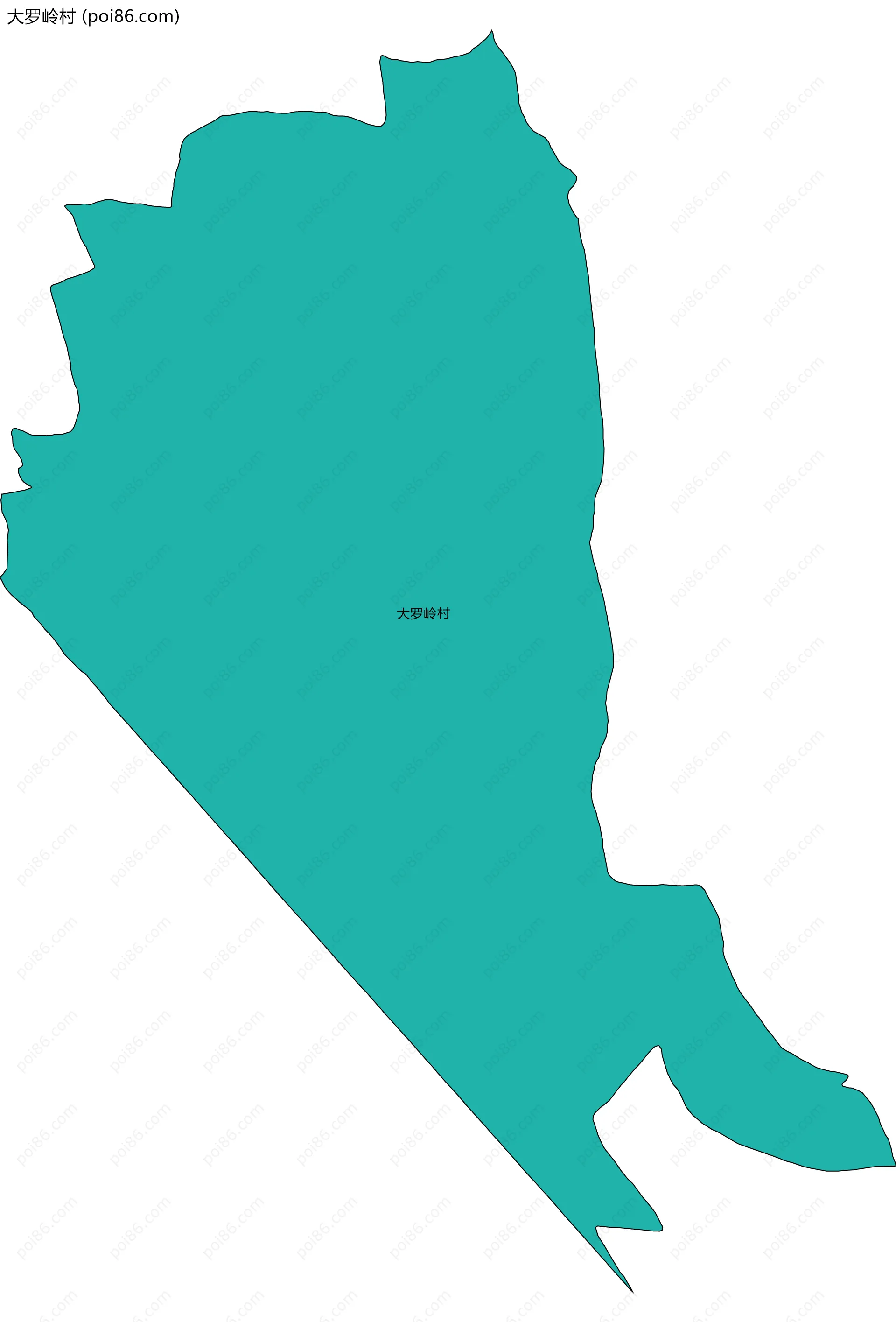 大罗岭村边界地图