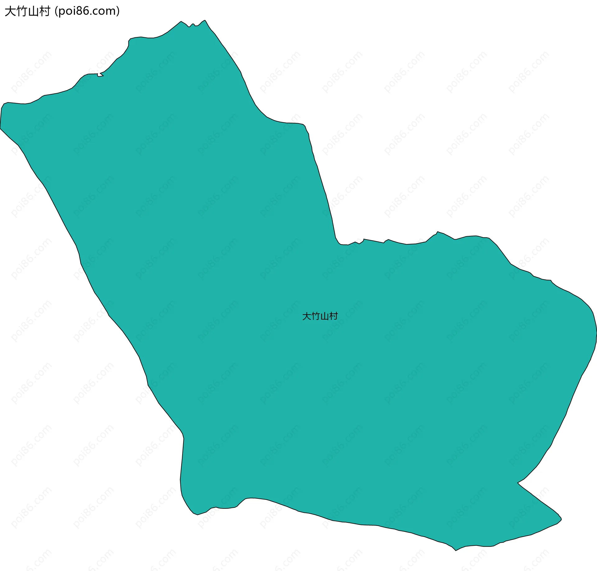 大竹山村边界地图