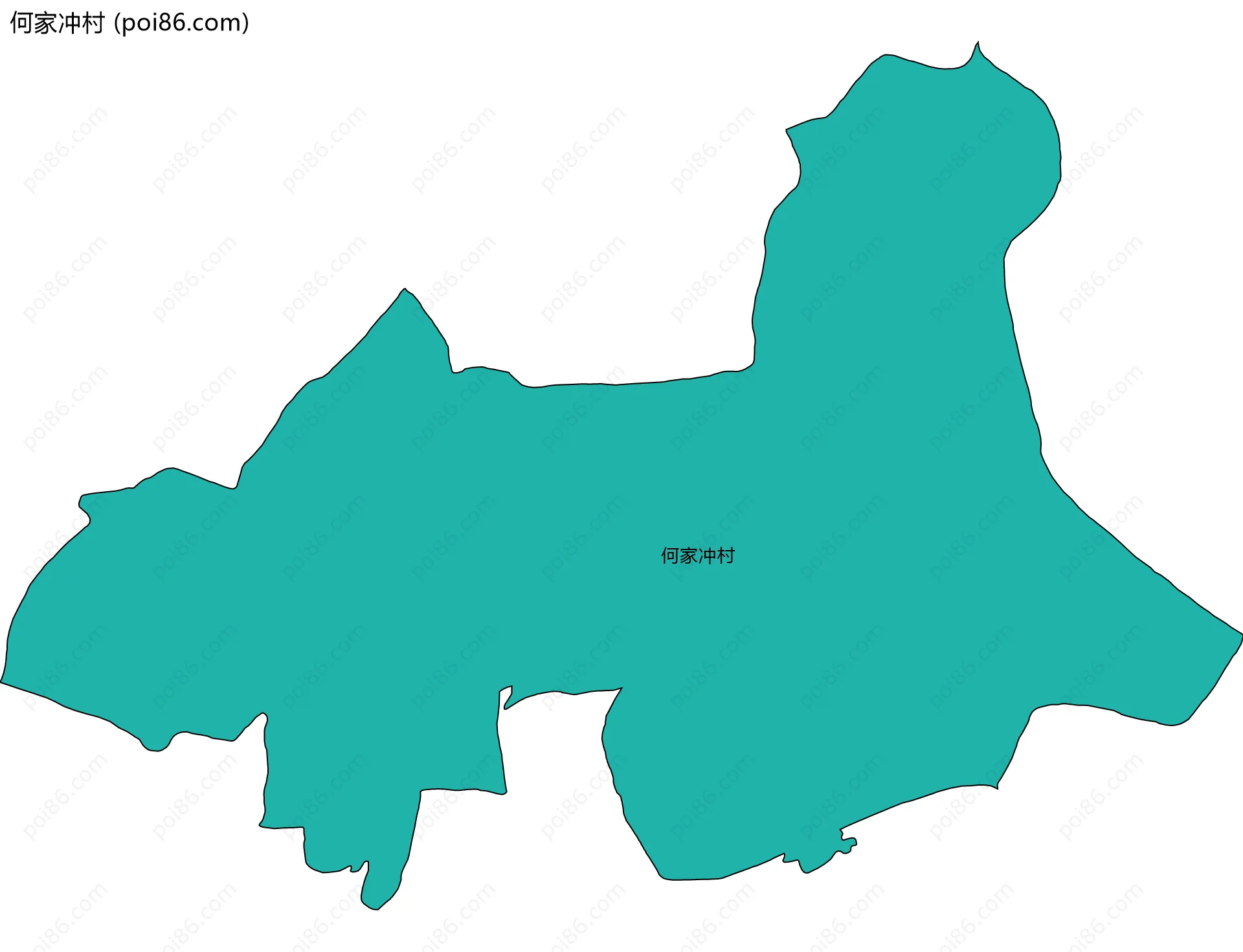 何家冲村边界地图