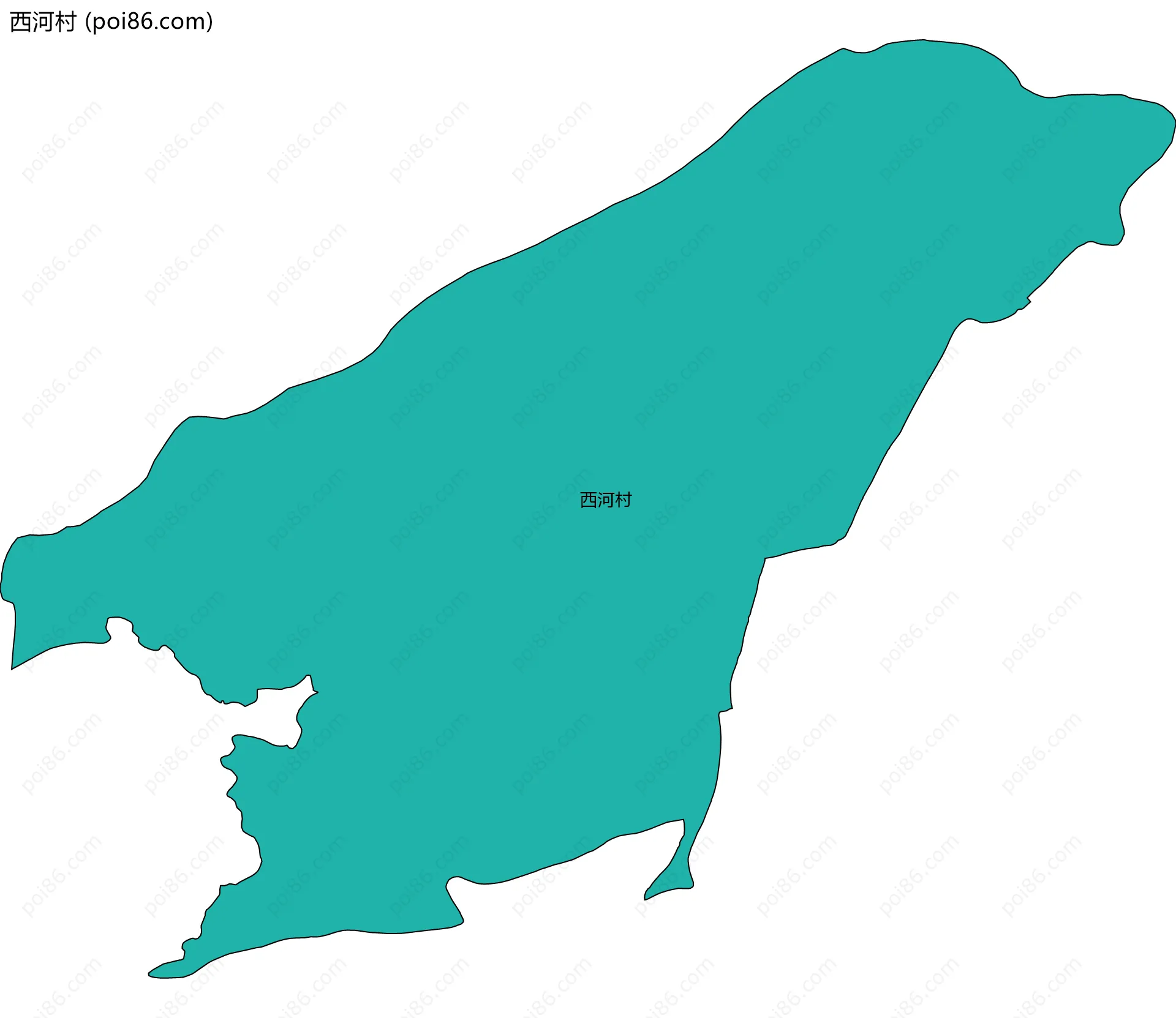 西河村边界地图