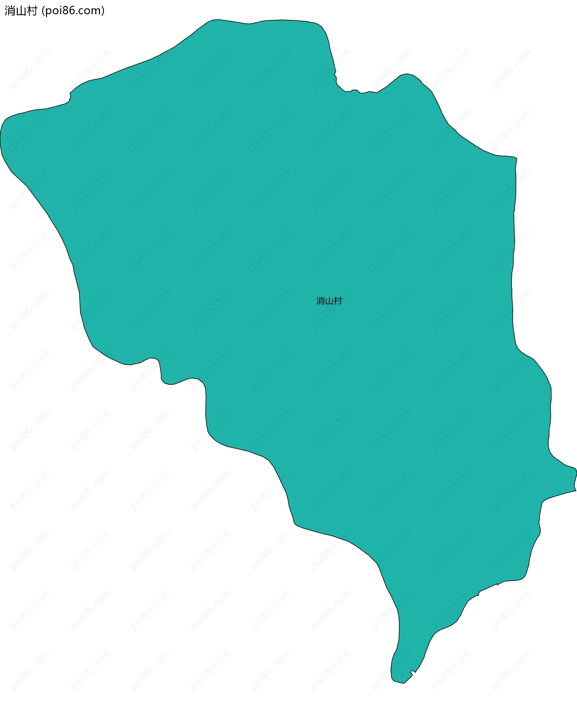 消山村边界地图