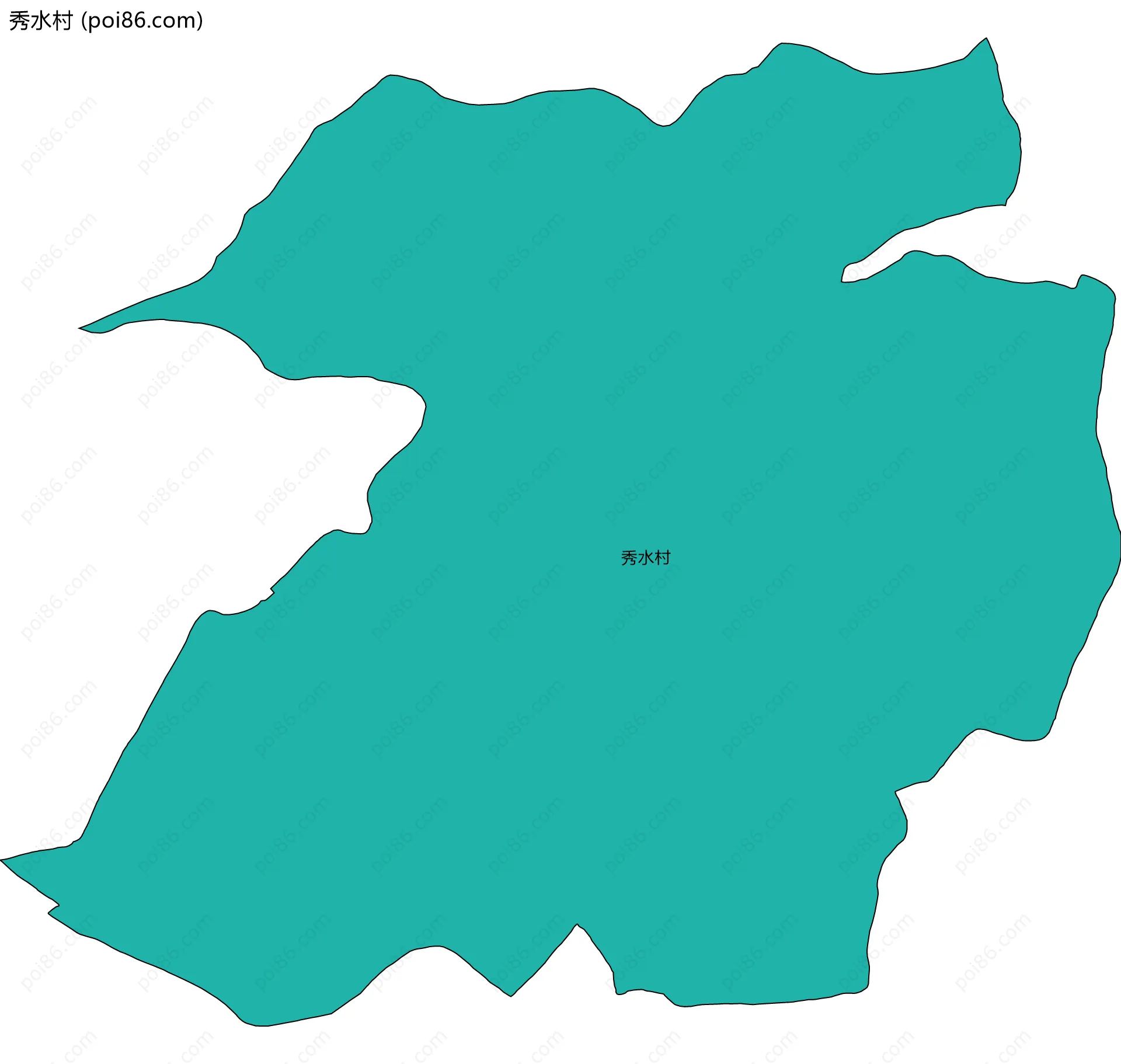 秀水村边界地图