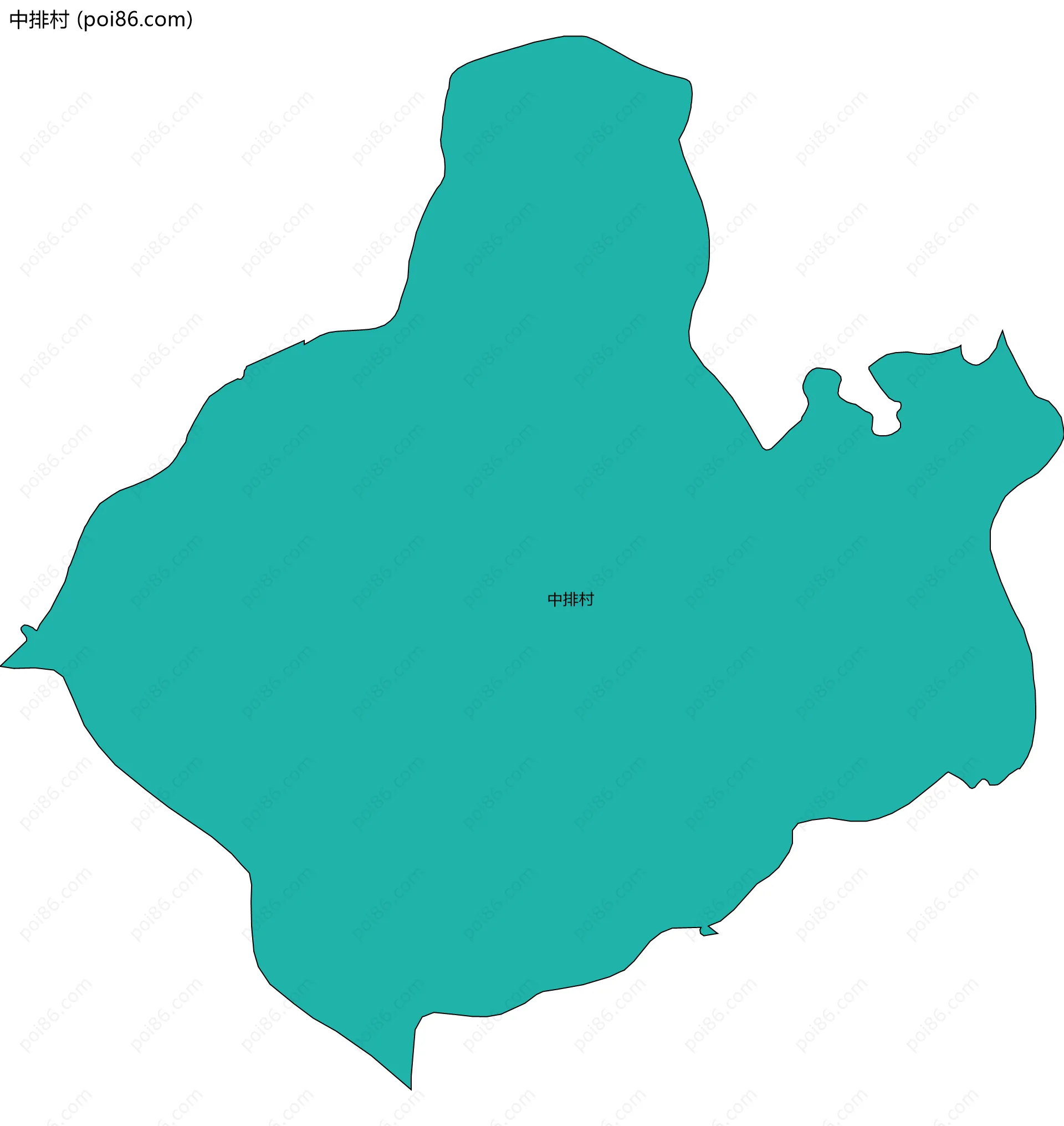 中排村边界地图