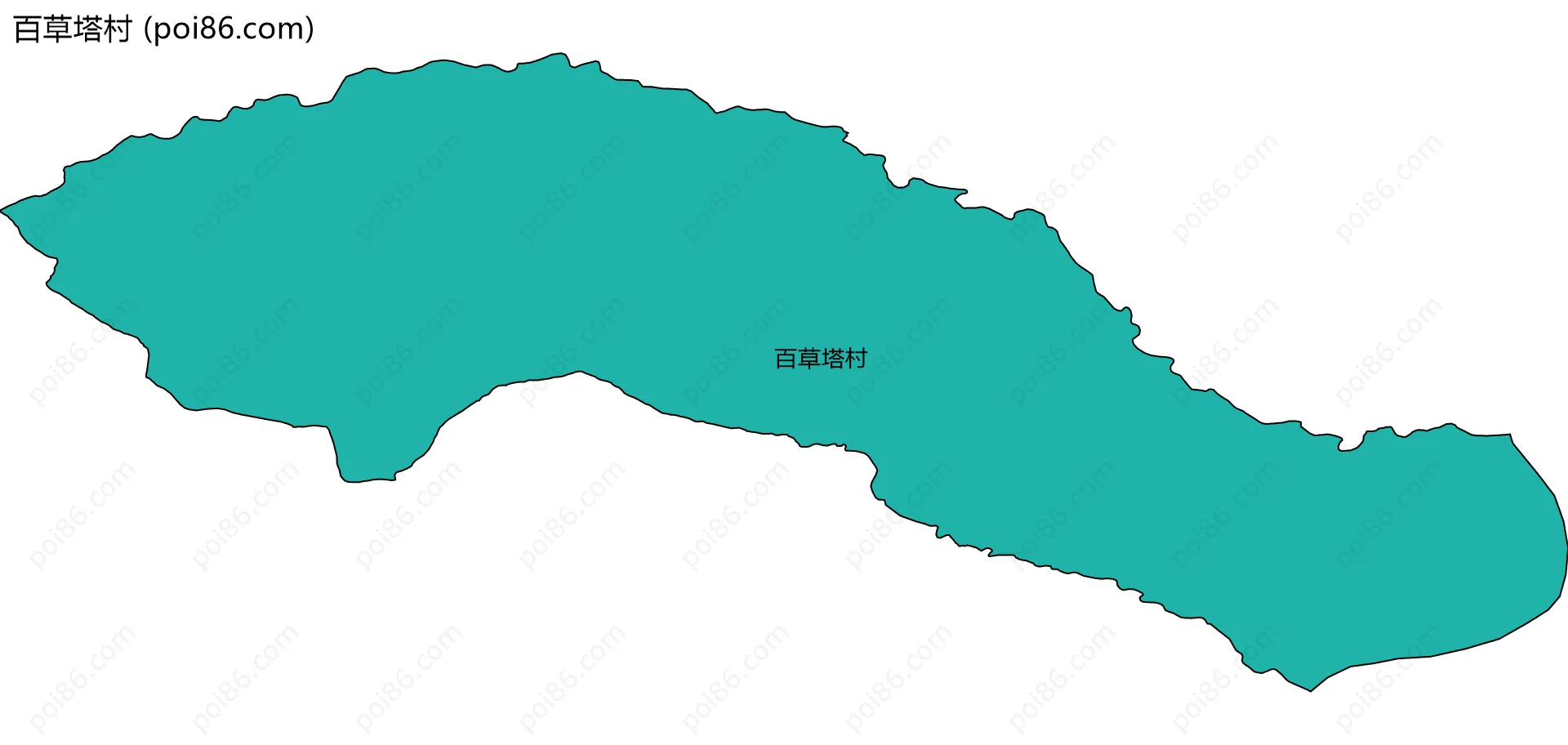 百草塔村边界地图