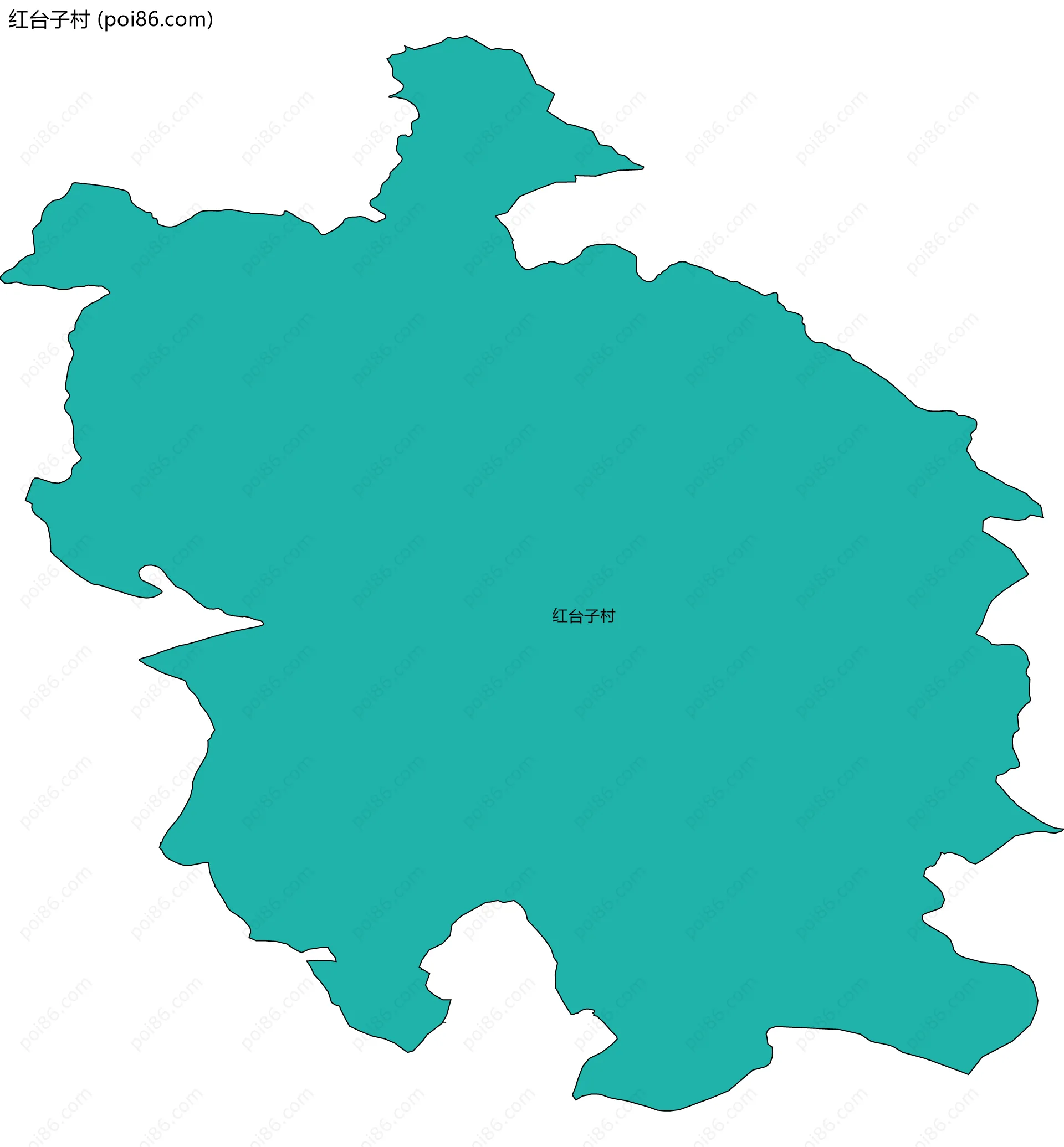 红台子村边界地图