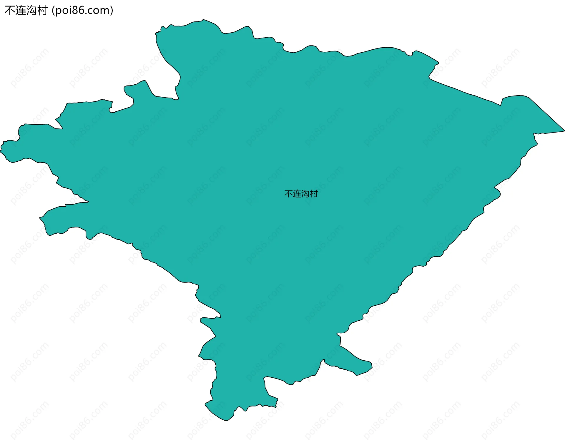 不连沟村边界地图