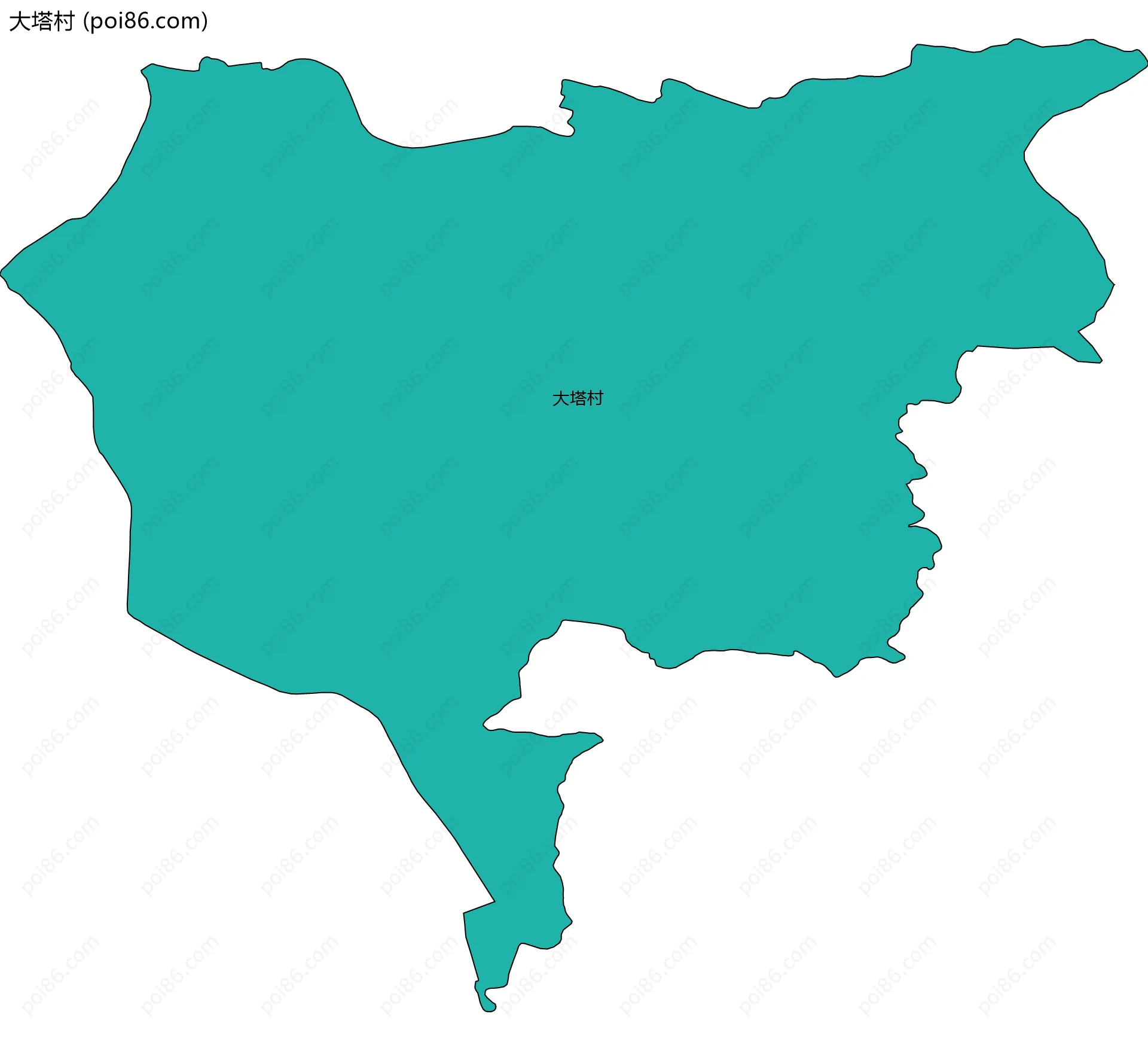 大塔村边界地图