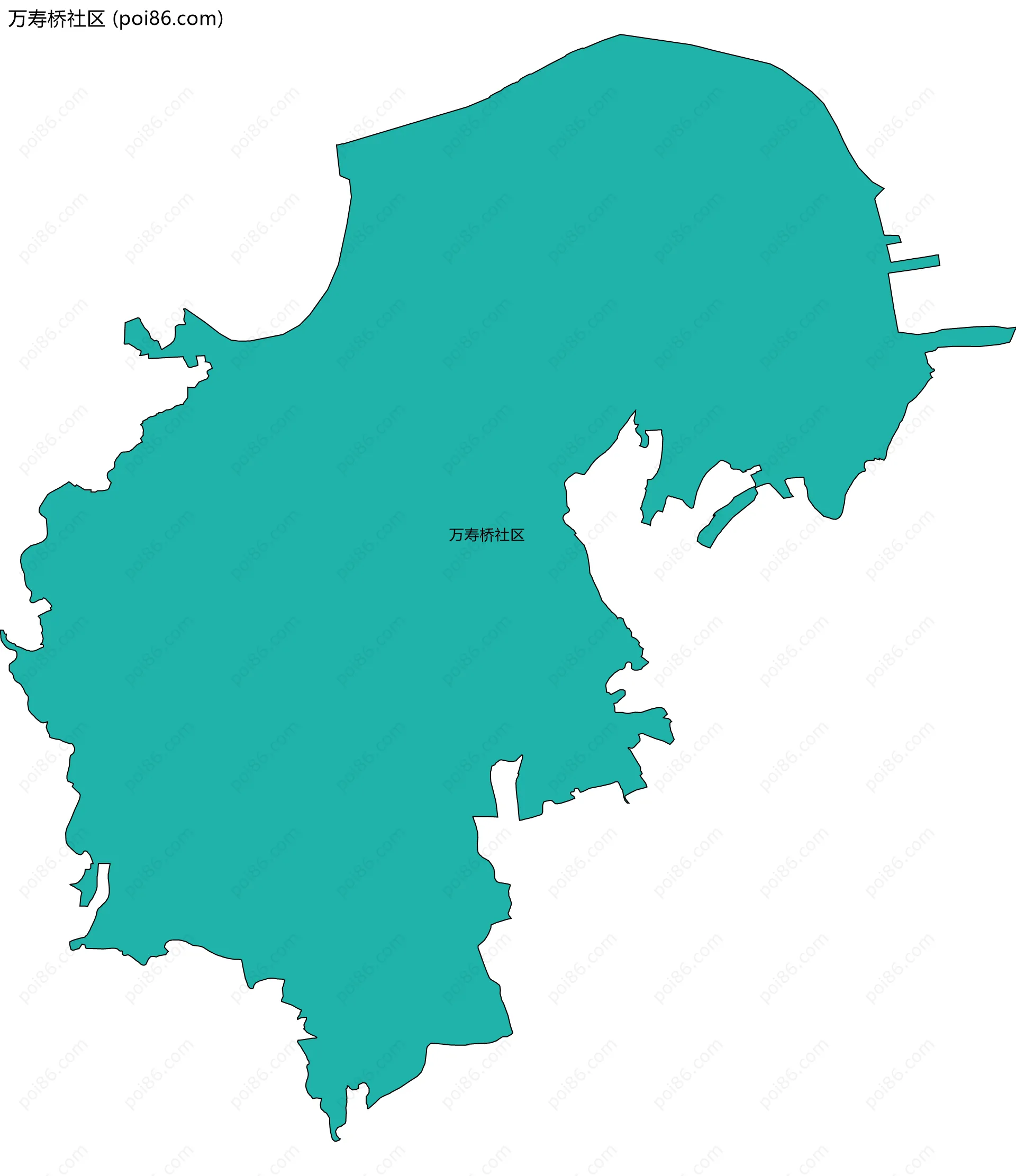 万寿桥社区边界地图