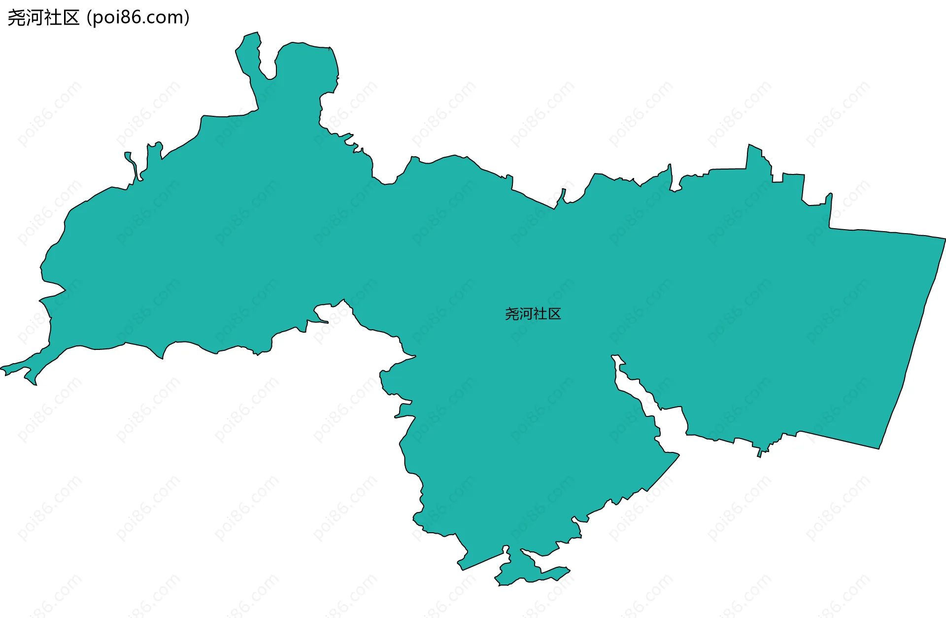 尧河社区边界地图