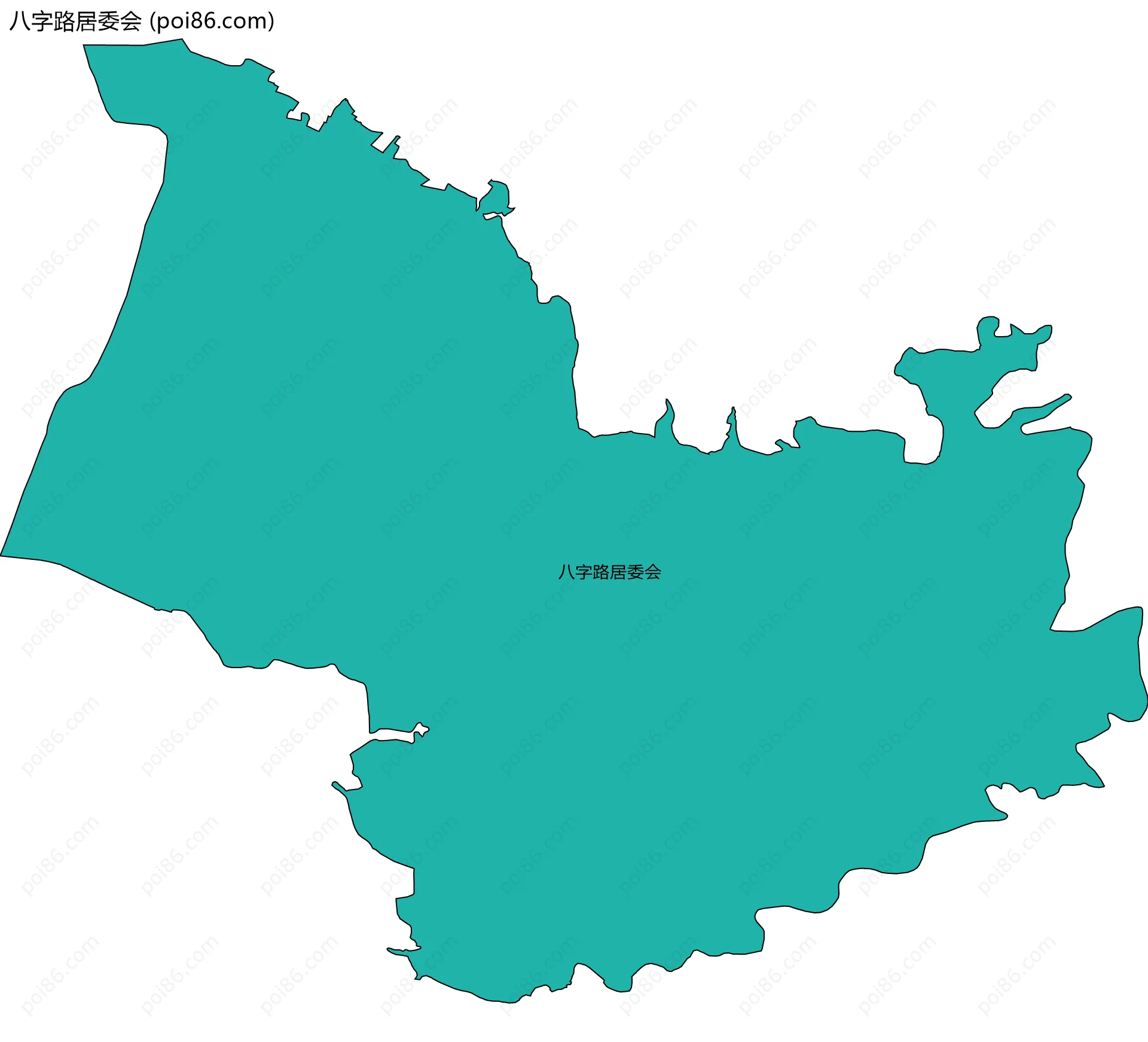 八字路居委会边界地图