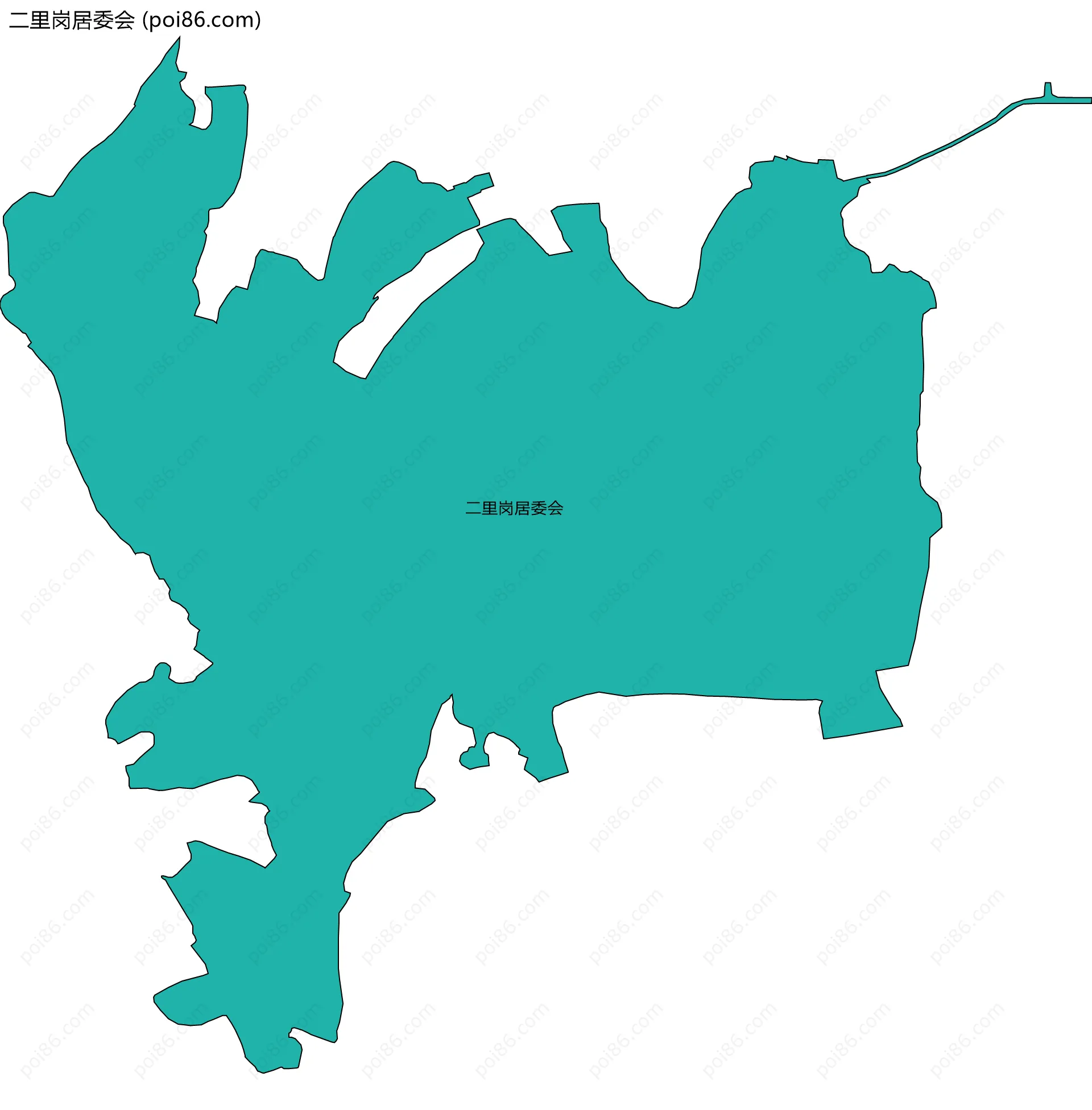 二里岗居委会边界地图