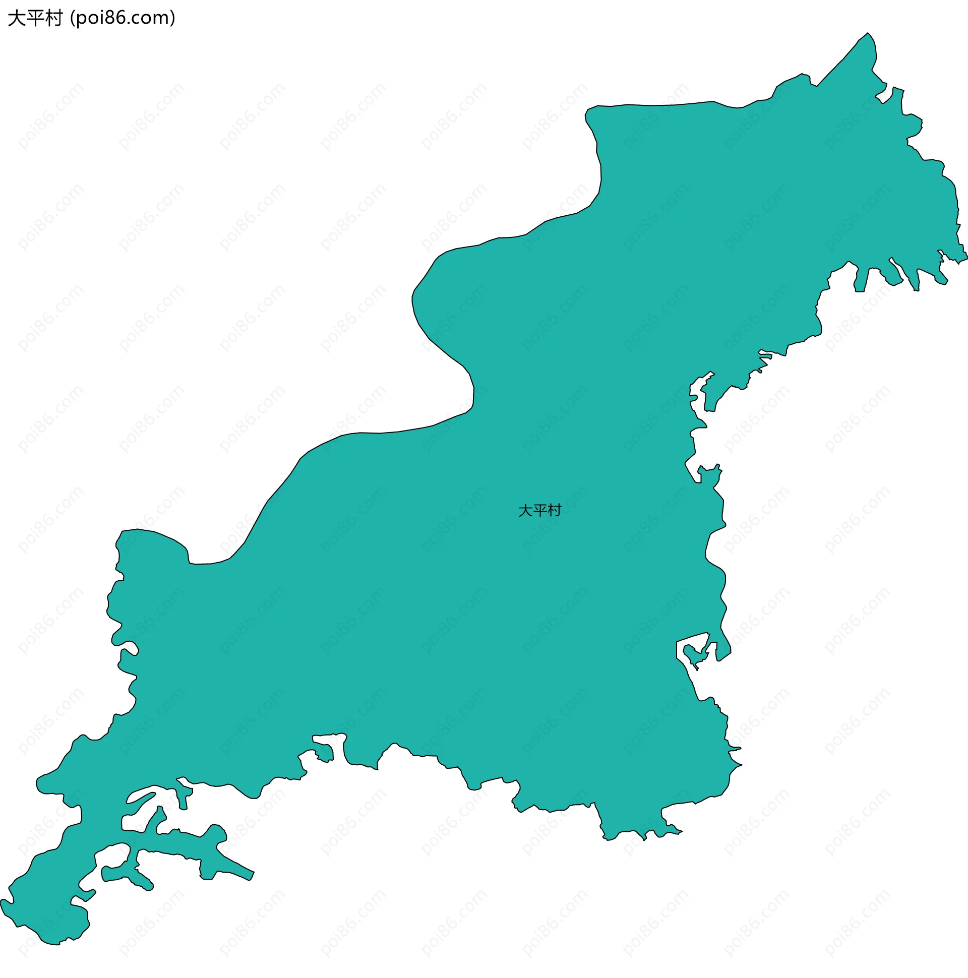 大平村边界地图