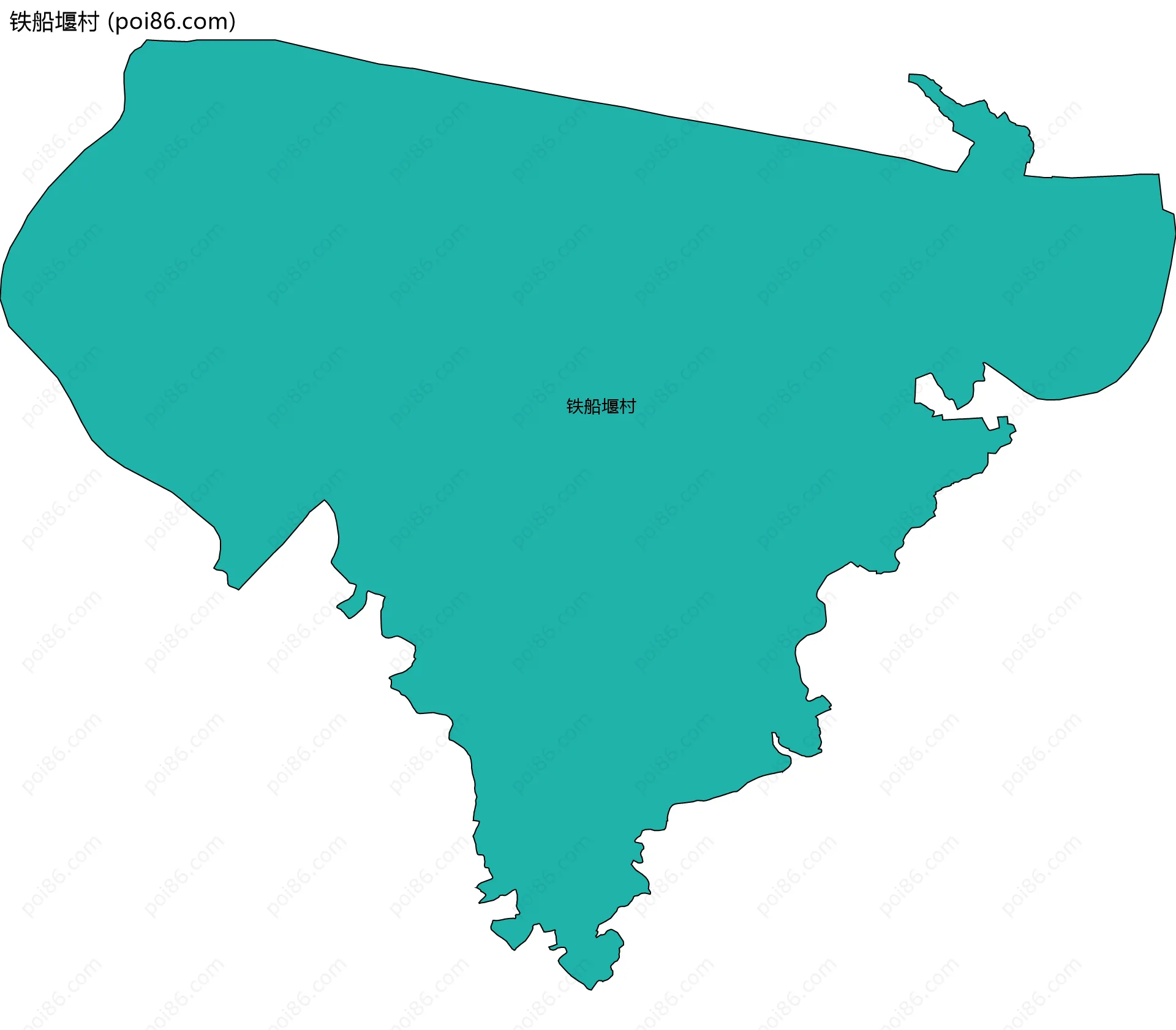 铁船堰村边界地图