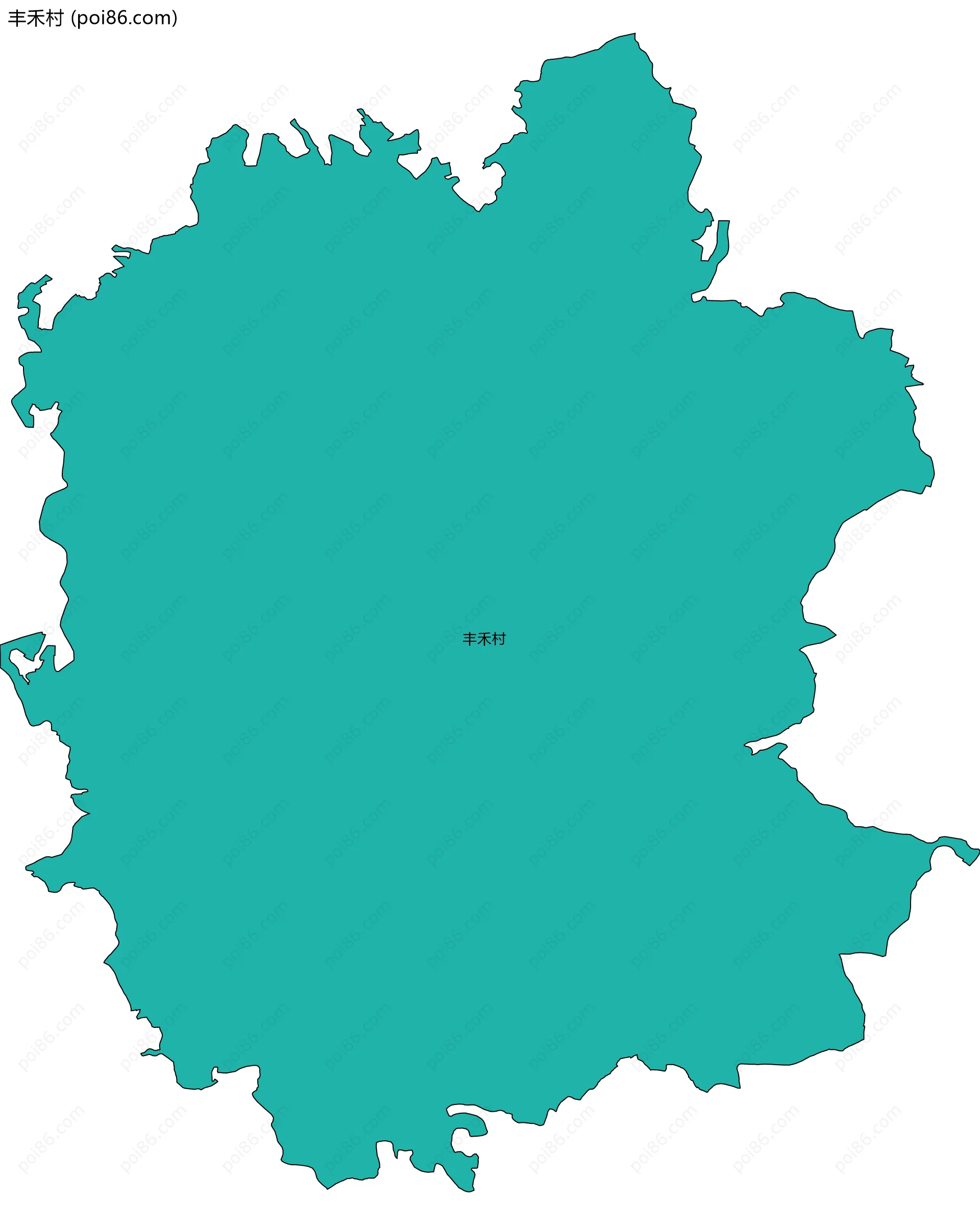 丰禾村边界地图
