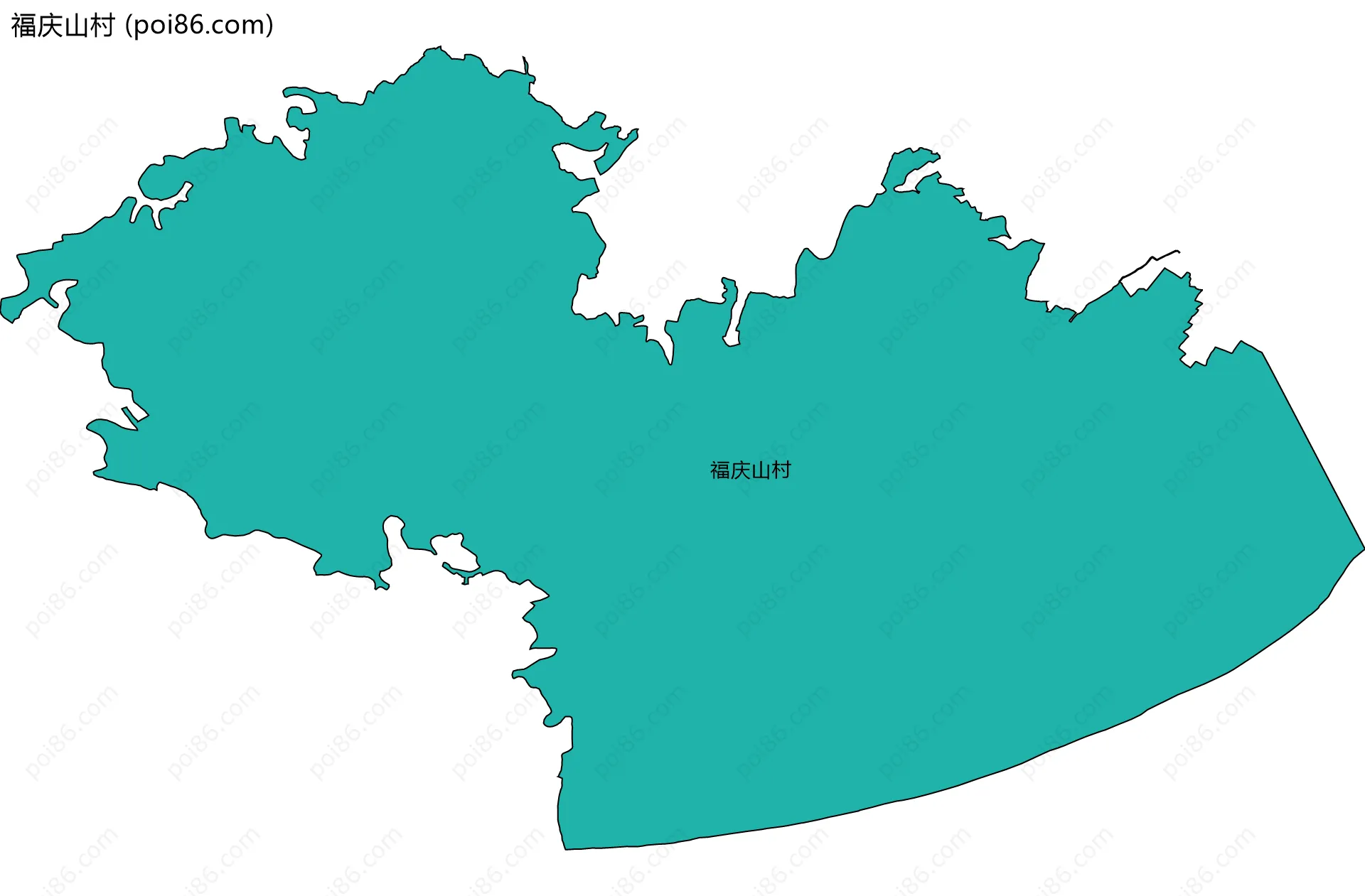 福庆山村边界地图