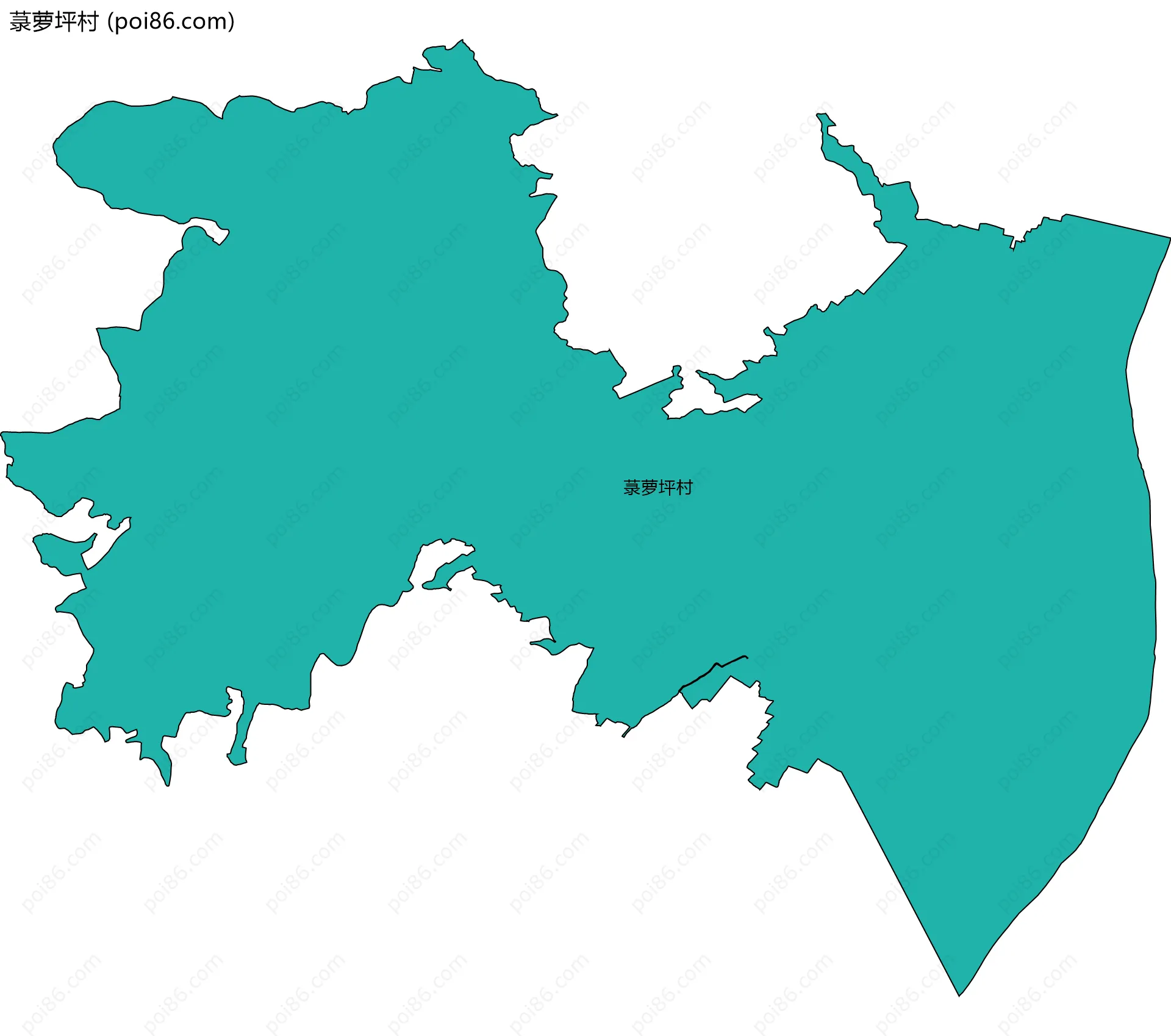 菉萝坪村边界地图