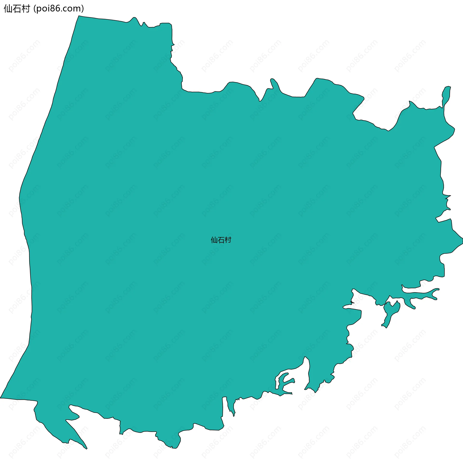 仙石村边界地图