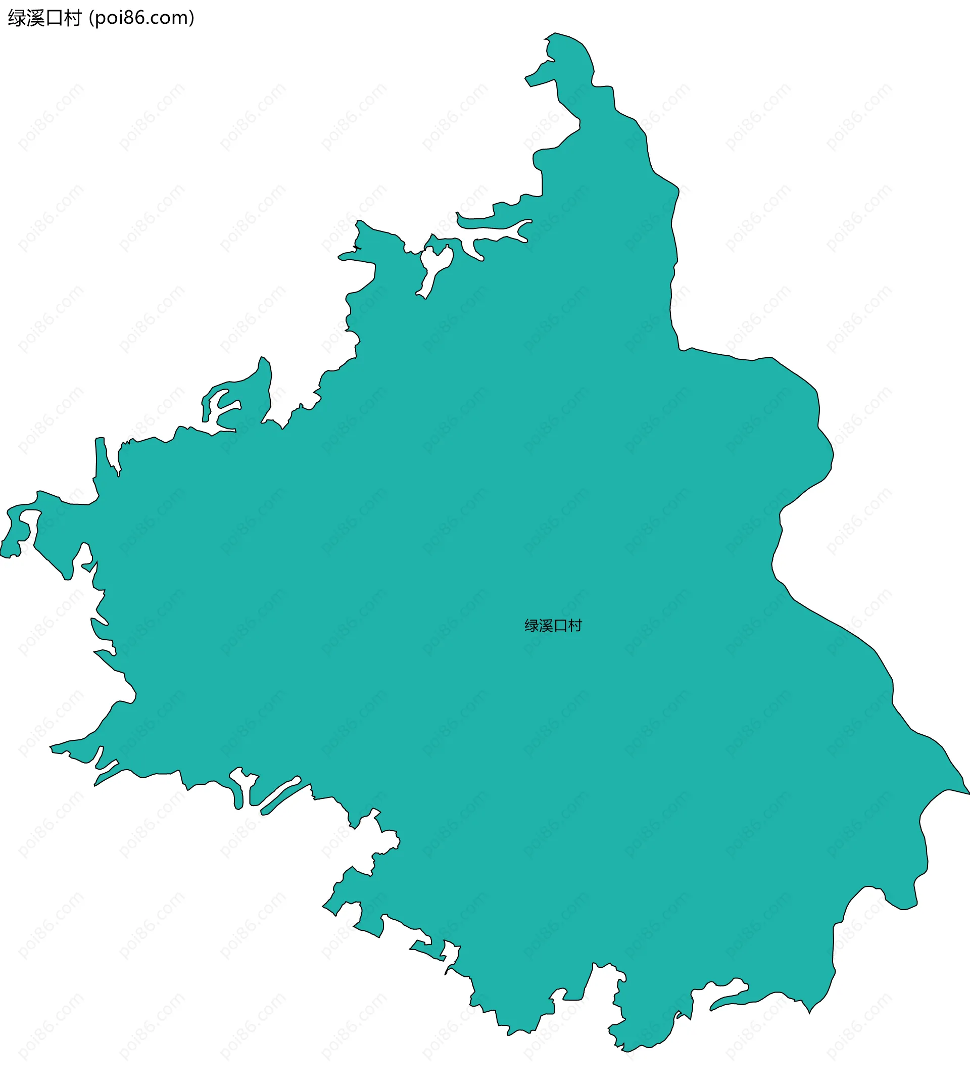 绿溪口村边界地图