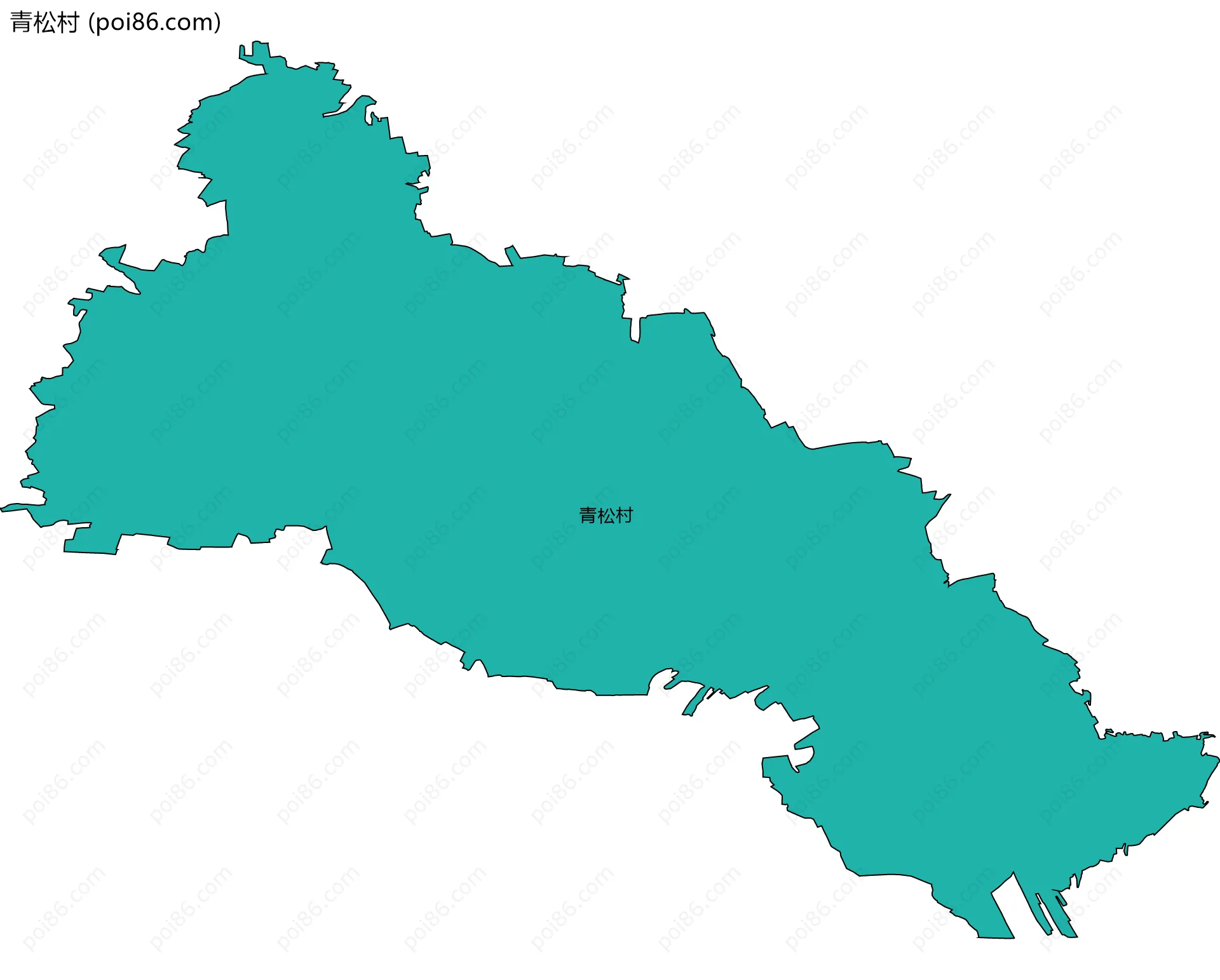青松村边界地图