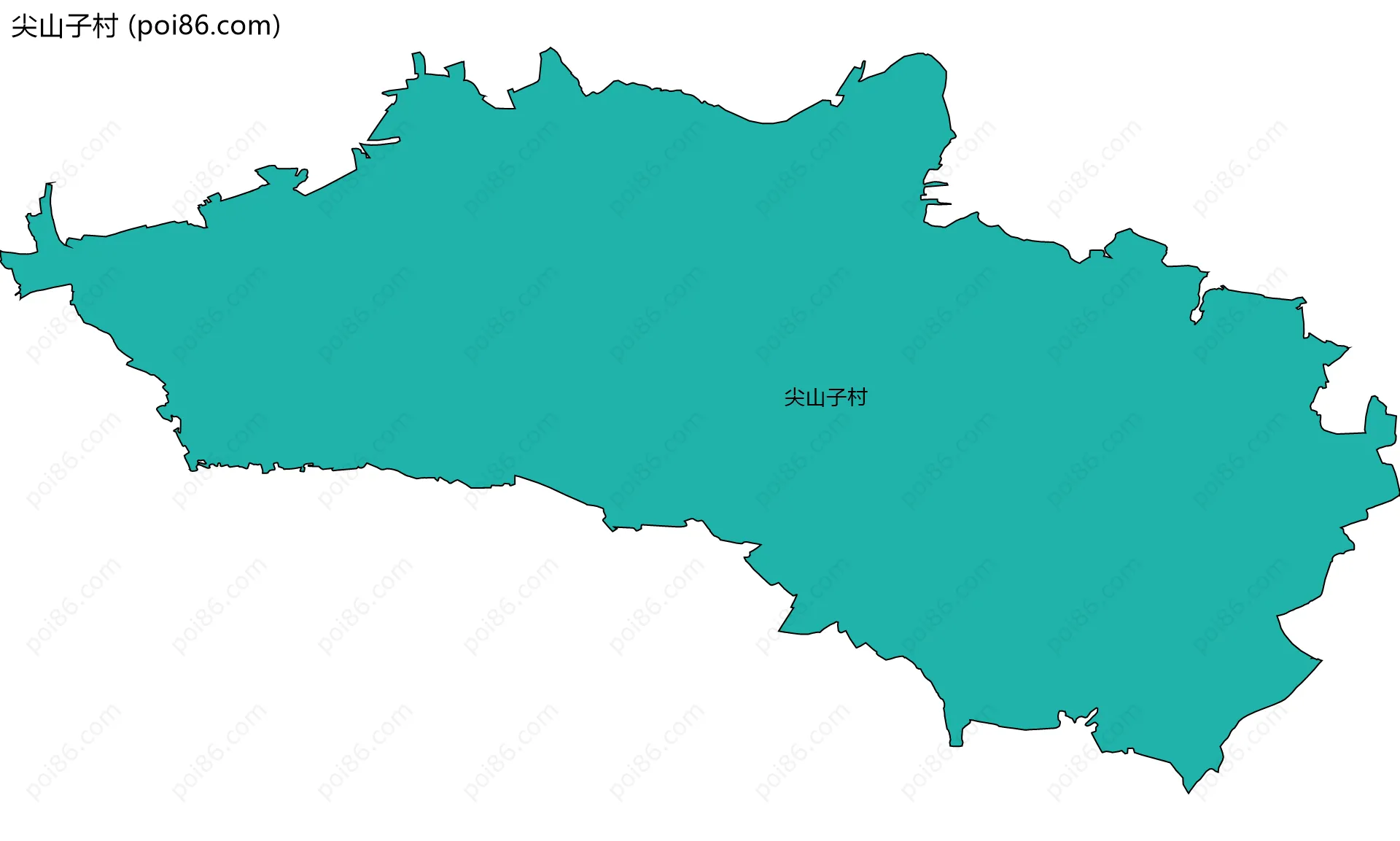 尖山子村边界地图