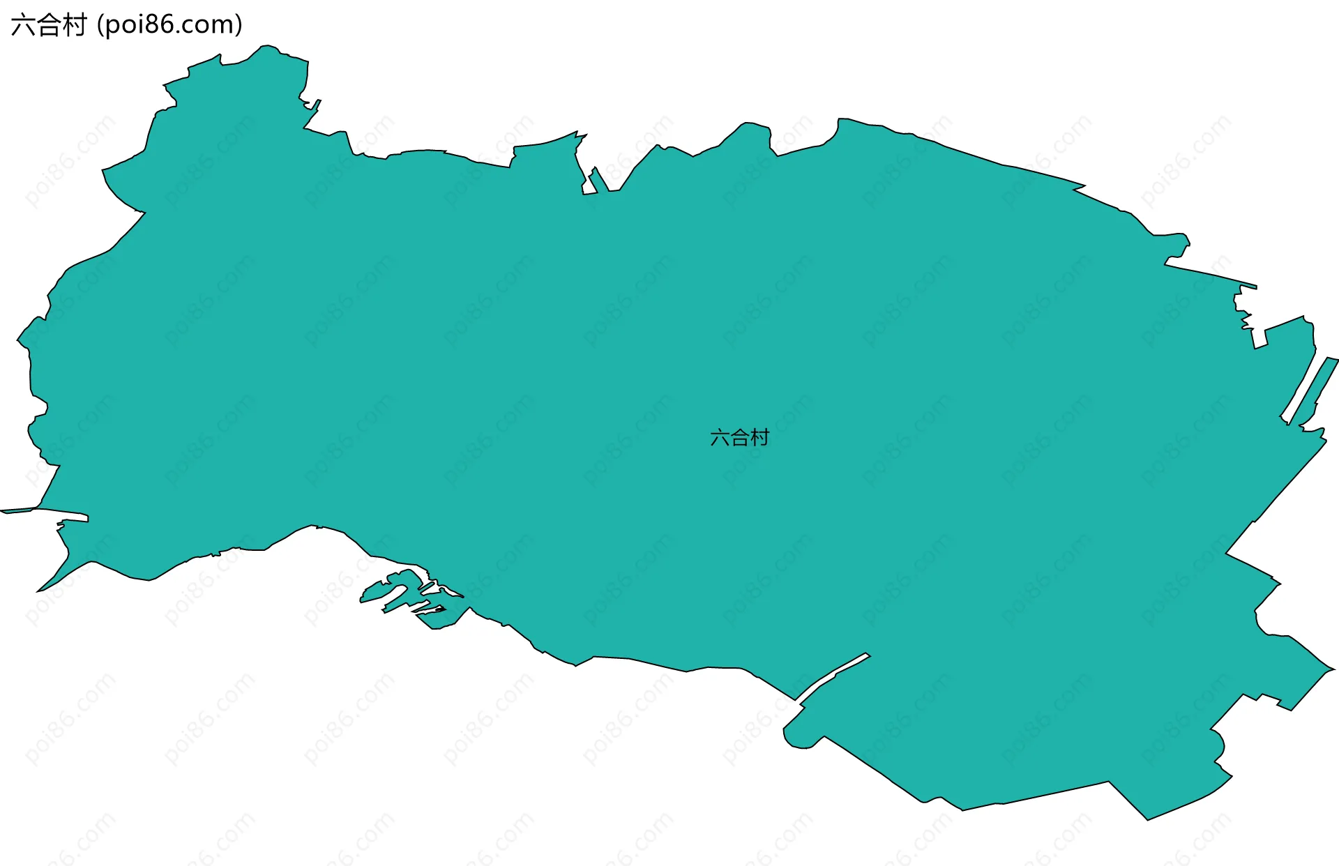 六合村边界地图