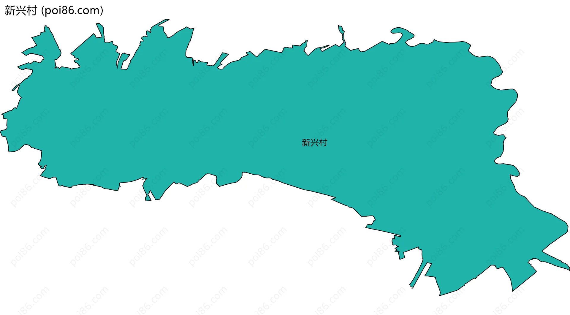 新兴村边界地图