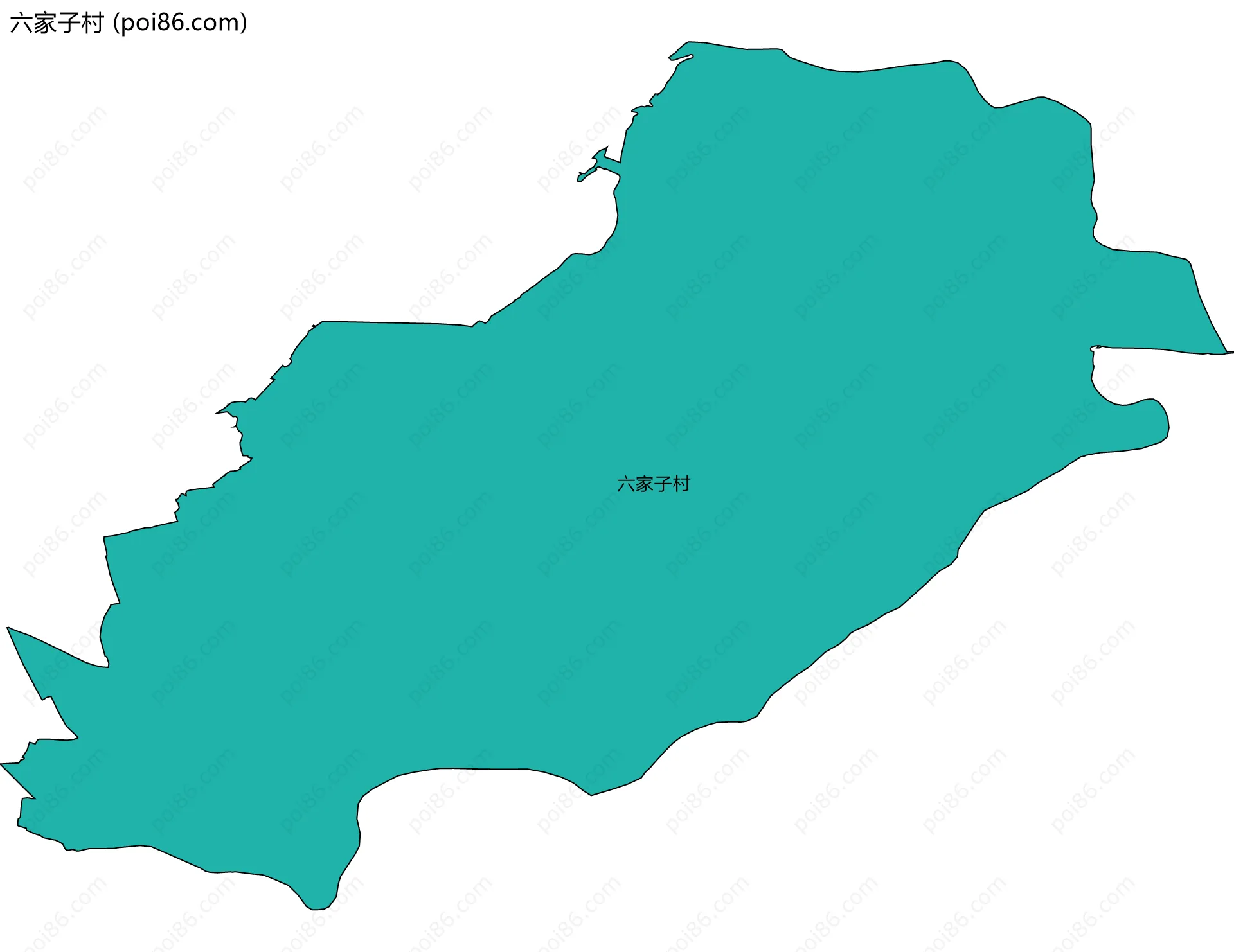 六家子村边界地图