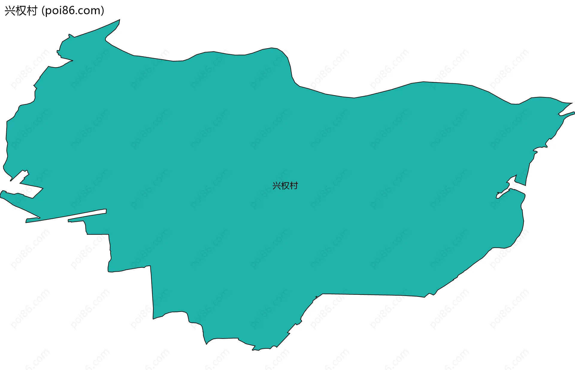 兴权村边界地图