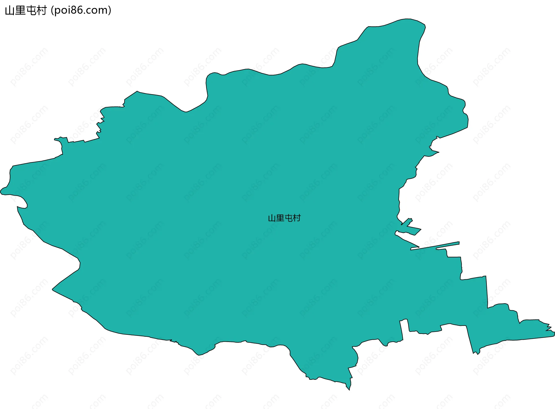 山里屯村边界地图