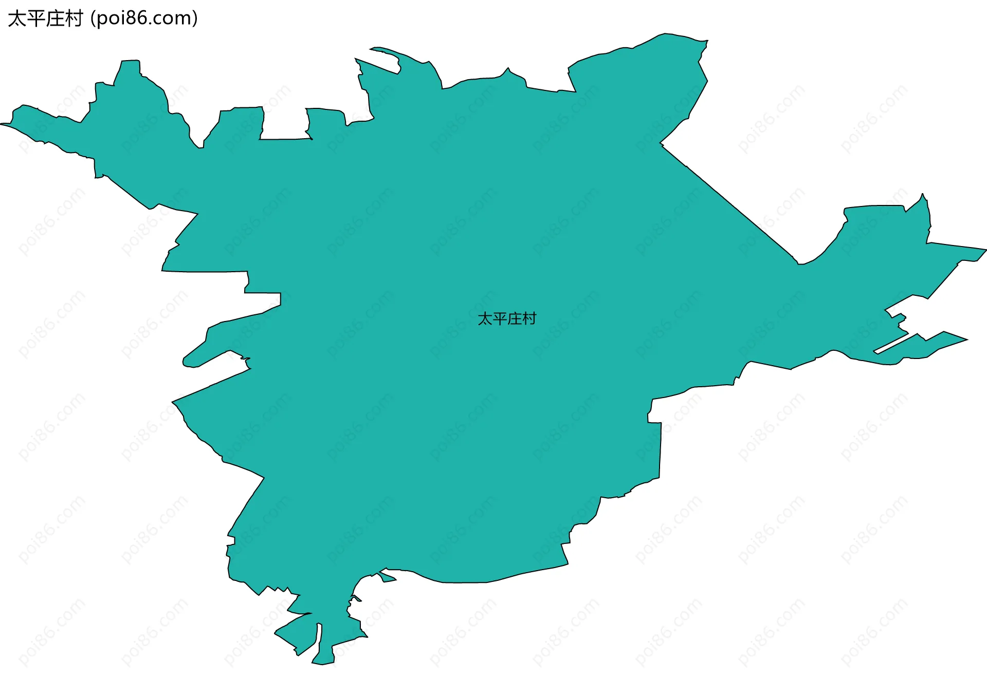 太平庄村边界地图