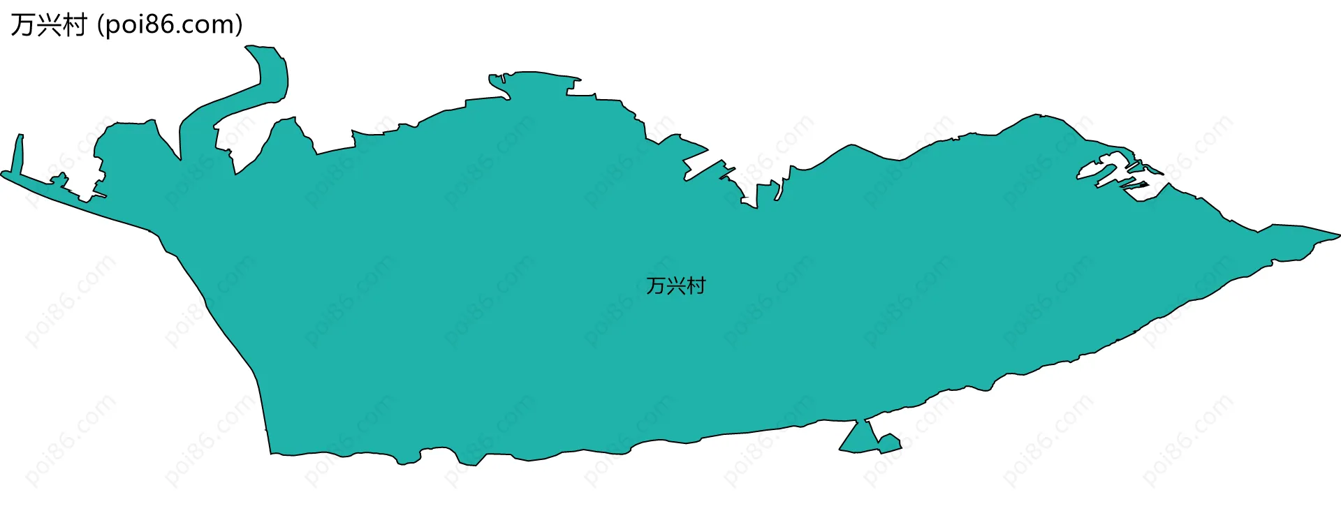 万兴村边界地图