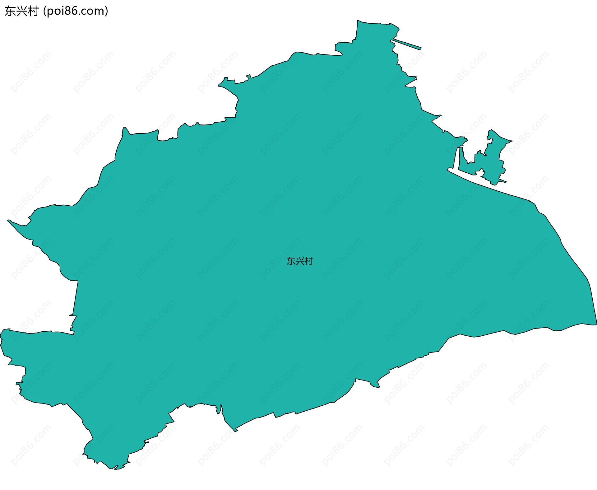 东兴村边界地图